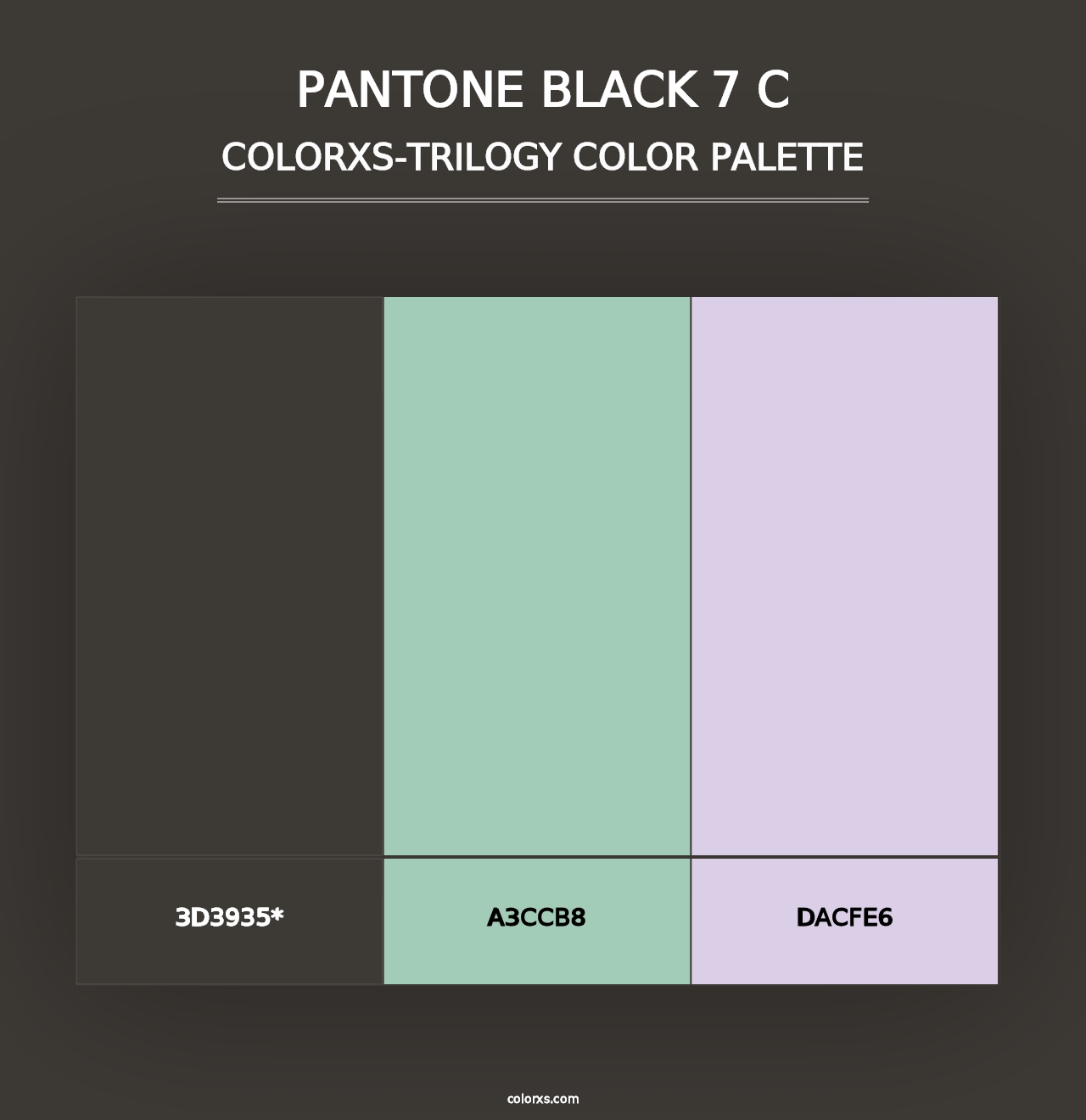 PANTONE Black 7 C - Colorxs Trilogy Palette