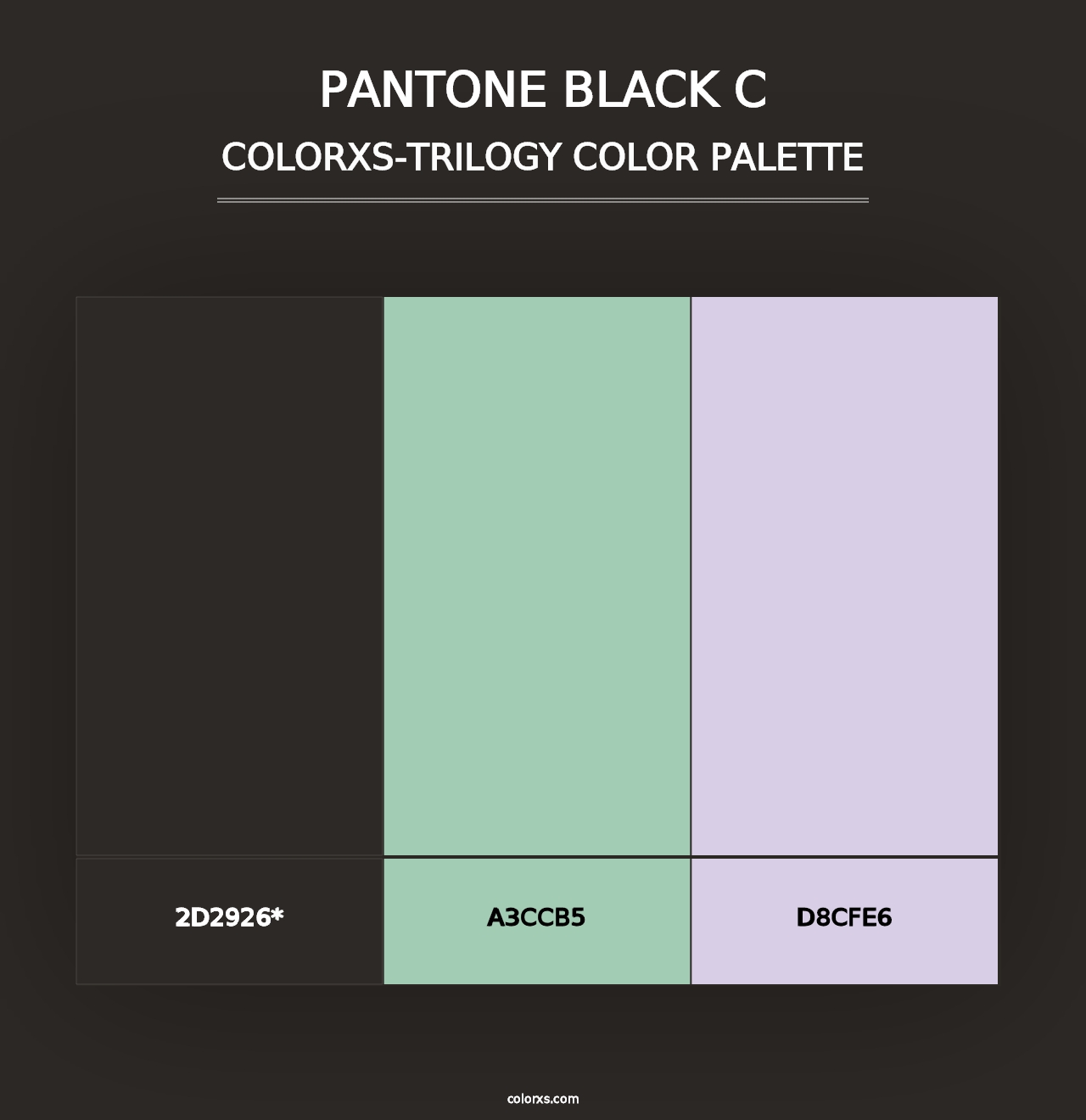 PANTONE Black C - Colorxs Trilogy Palette