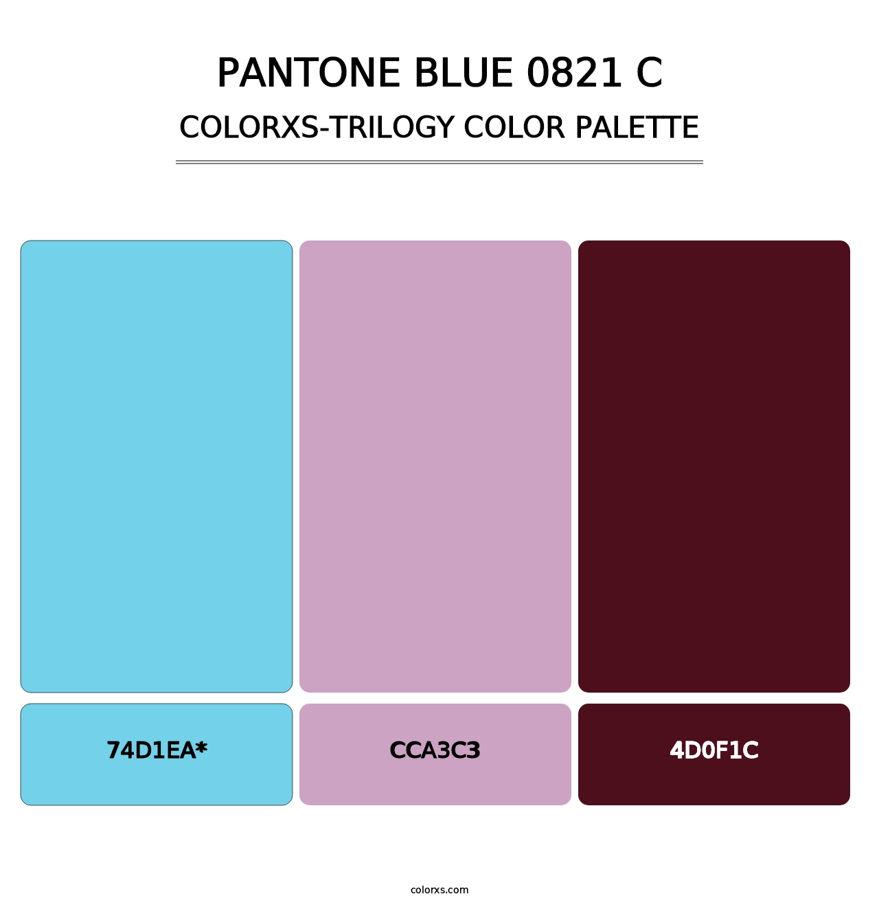 PANTONE Blue 0821 C - Colorxs Trilogy Palette