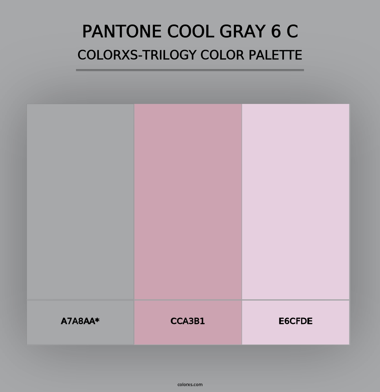 PANTONE Cool Gray 6 C - Colorxs Trilogy Palette