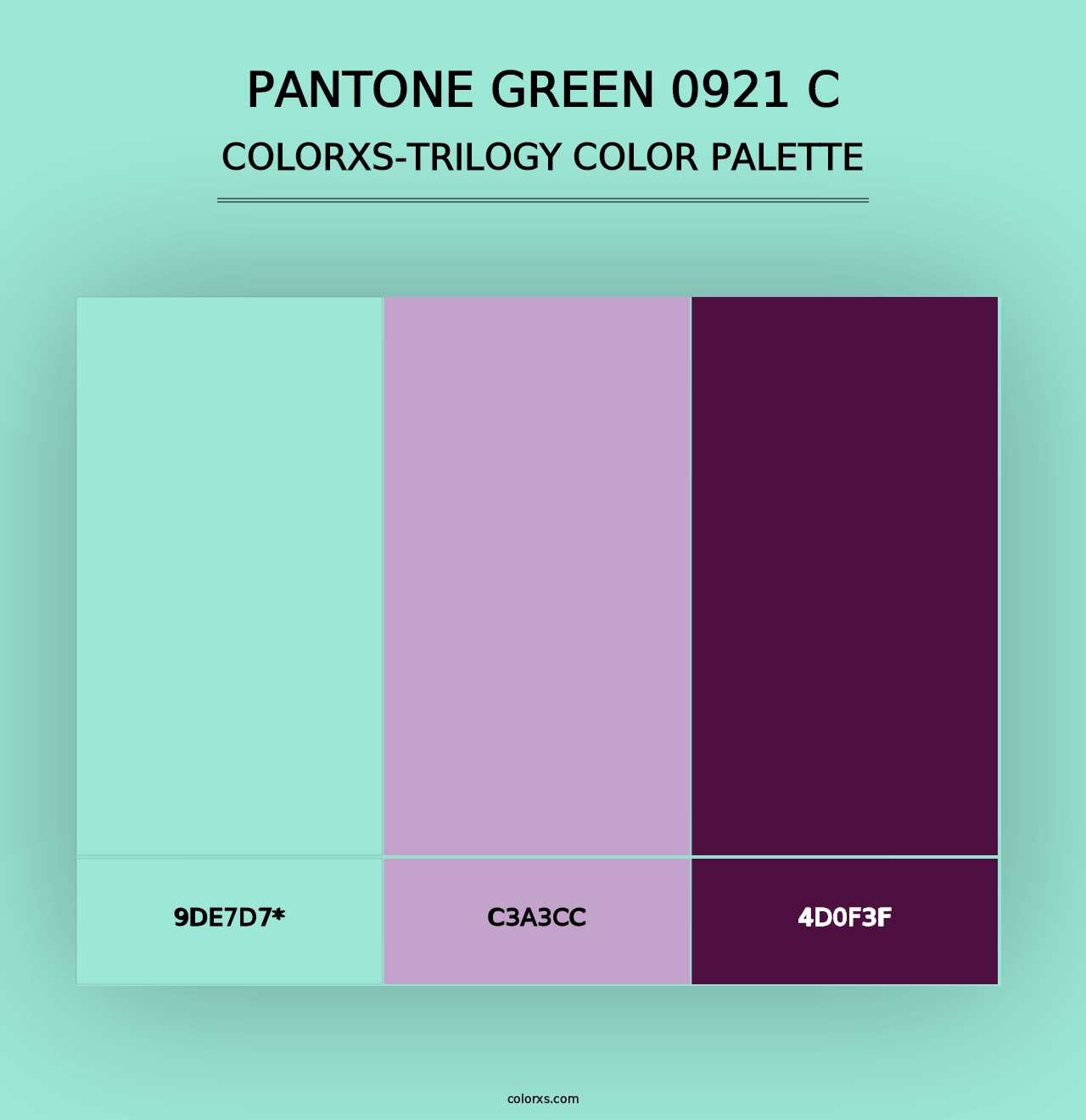 PANTONE Green 0921 C - Colorxs Trilogy Palette