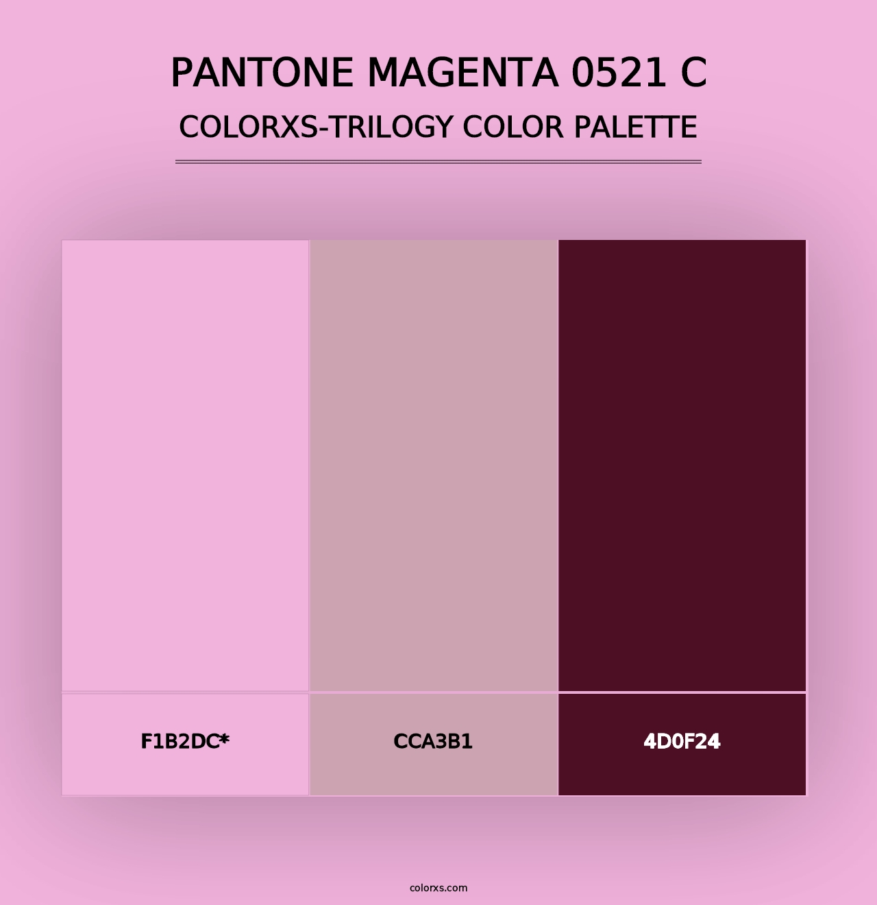 PANTONE Magenta 0521 C - Colorxs Trilogy Palette