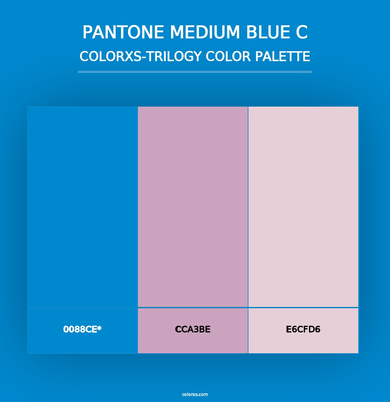 PANTONE Medium Blue C - Colorxs Trilogy Palette