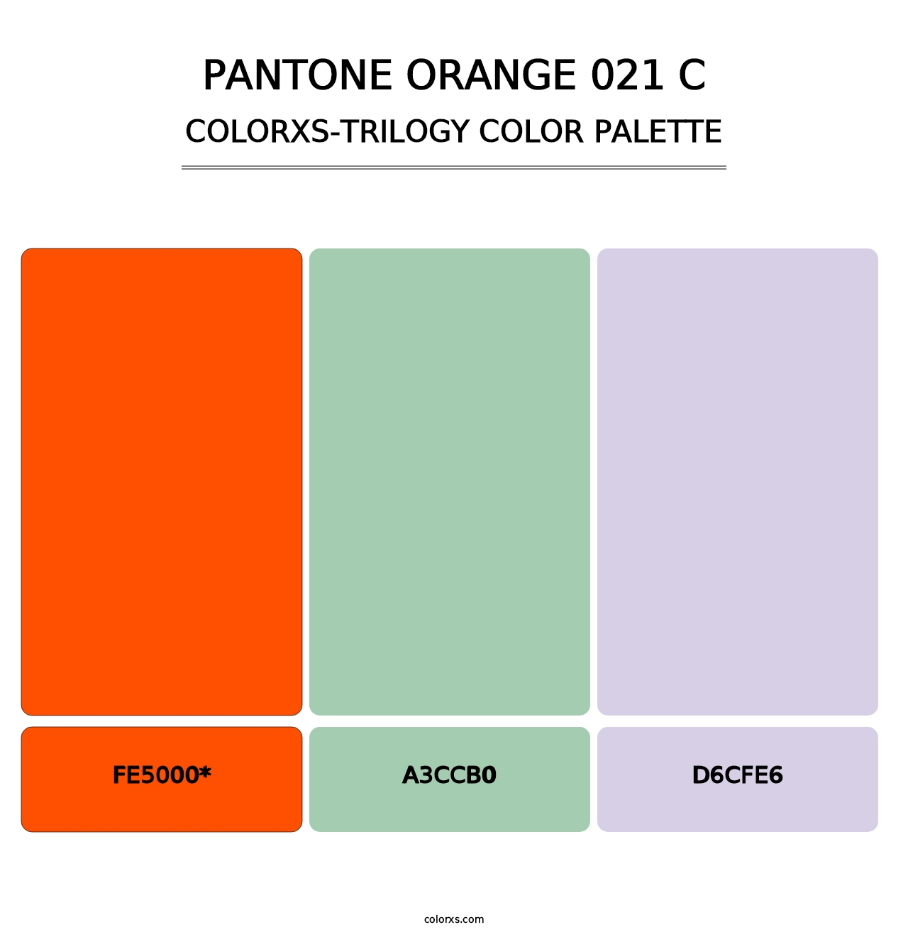 PANTONE Orange 021 C - Colorxs Trilogy Palette