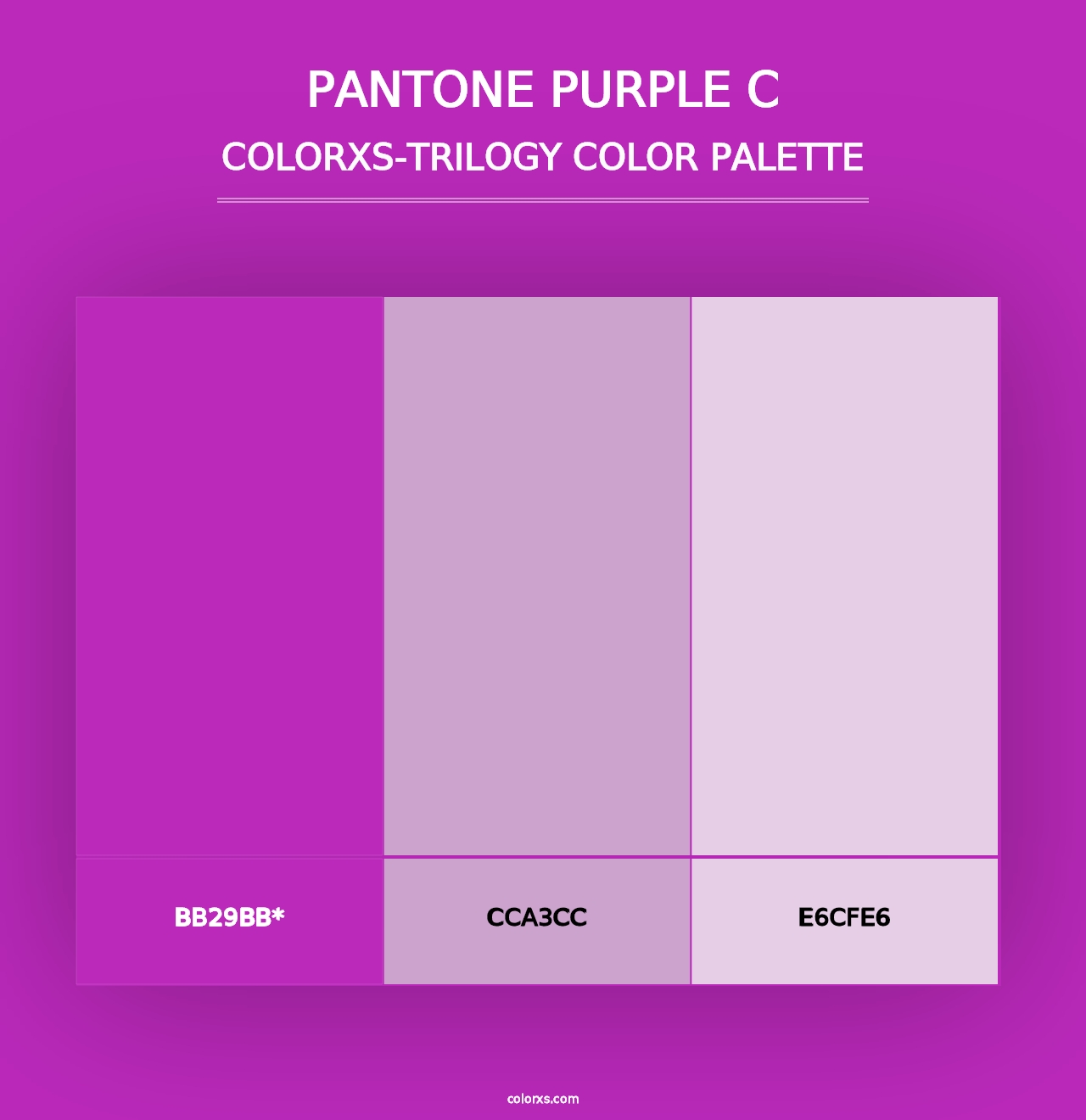 PANTONE Purple C - Colorxs Trilogy Palette