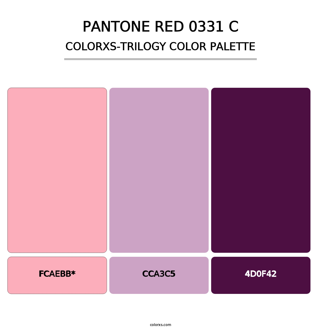 PANTONE Red 0331 C - Colorxs Trilogy Palette