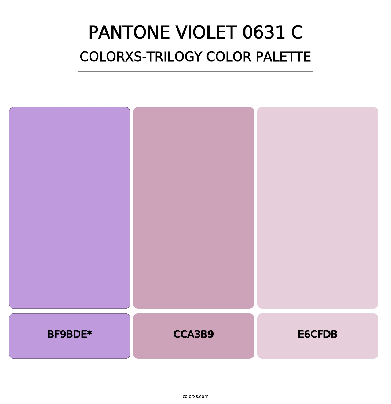 PANTONE Violet 0631 C - Colorxs Trilogy Palette