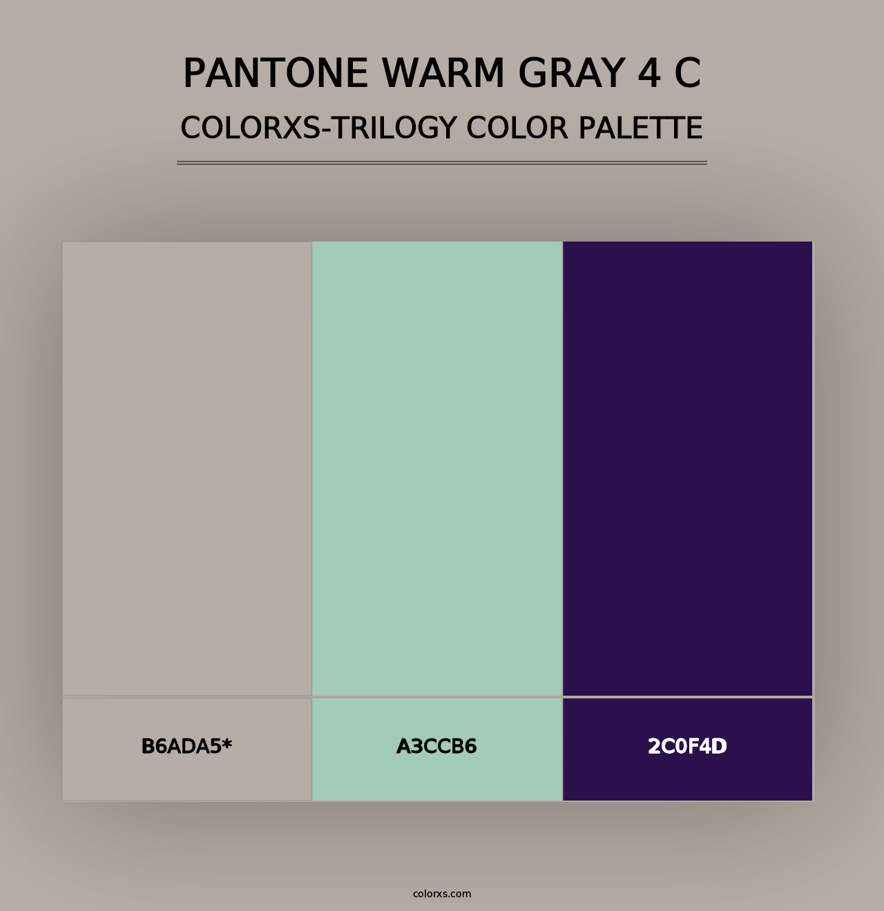 PANTONE Warm Gray 4 C - Colorxs Trilogy Palette