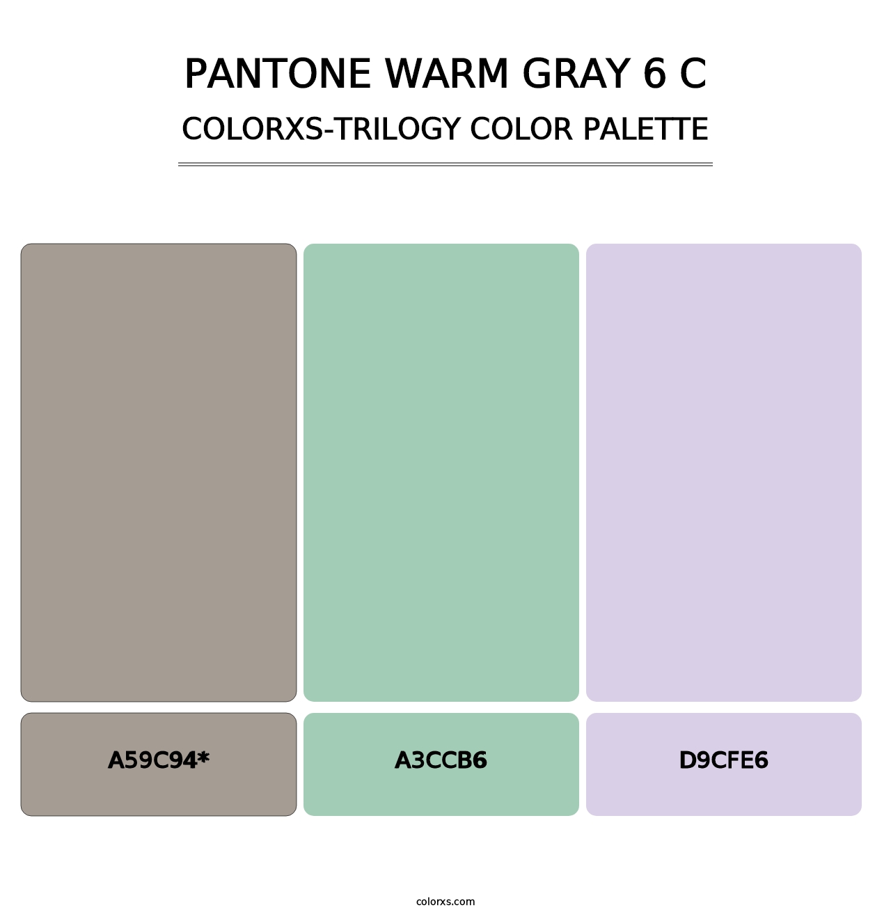 PANTONE Warm Gray 6 C - Colorxs Trilogy Palette