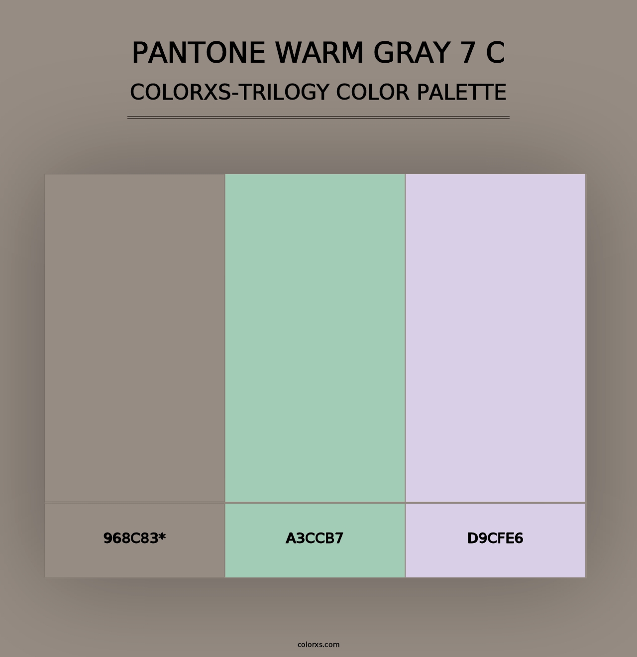 PANTONE Warm Gray 7 C - Colorxs Trilogy Palette