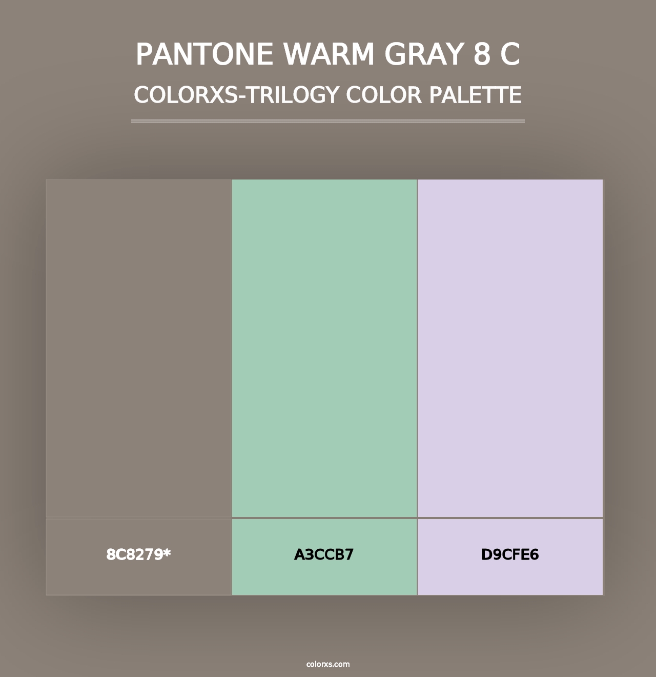 PANTONE Warm Gray 8 C - Colorxs Trilogy Palette