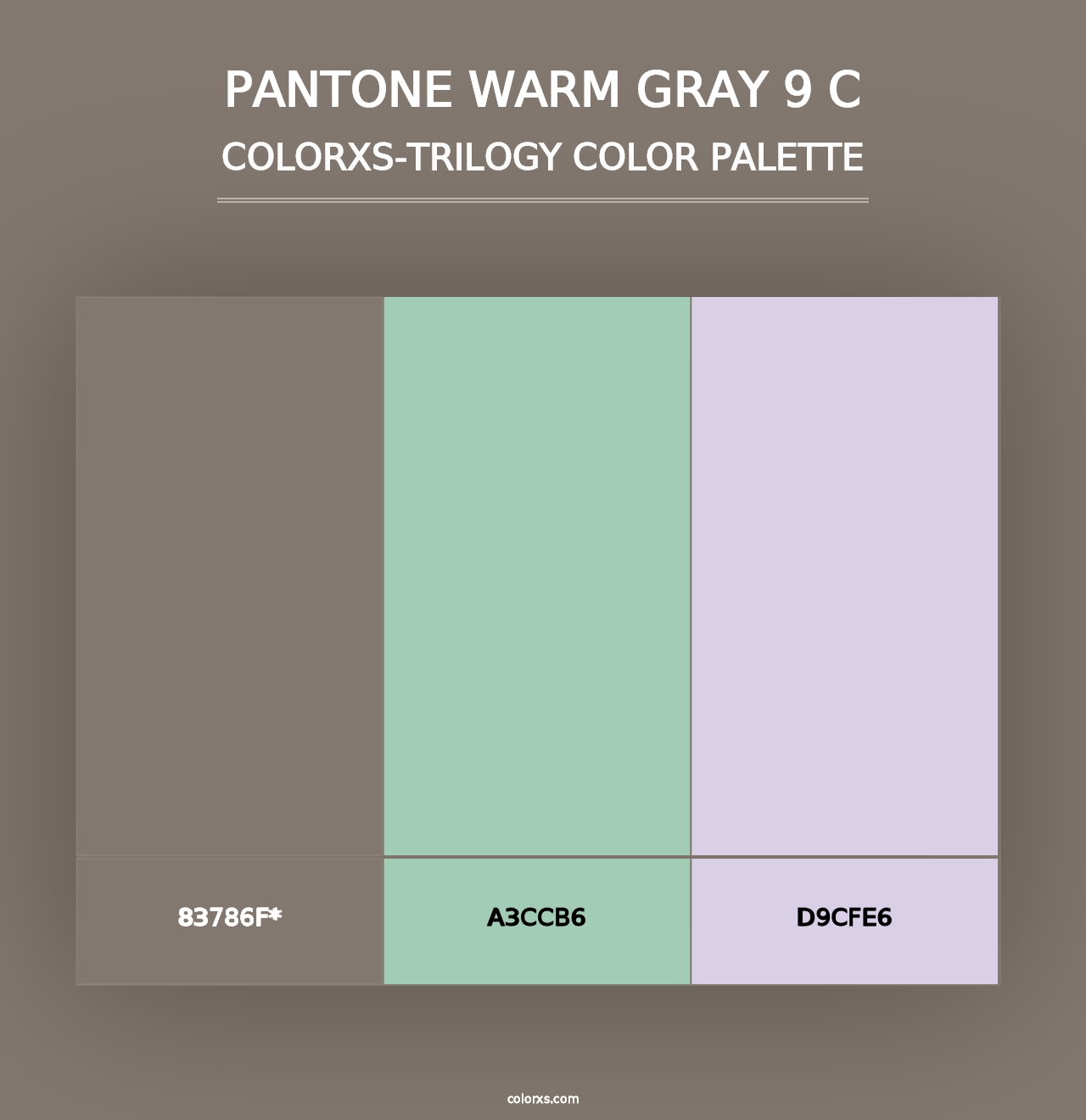 PANTONE Warm Gray 9 C - Colorxs Trilogy Palette