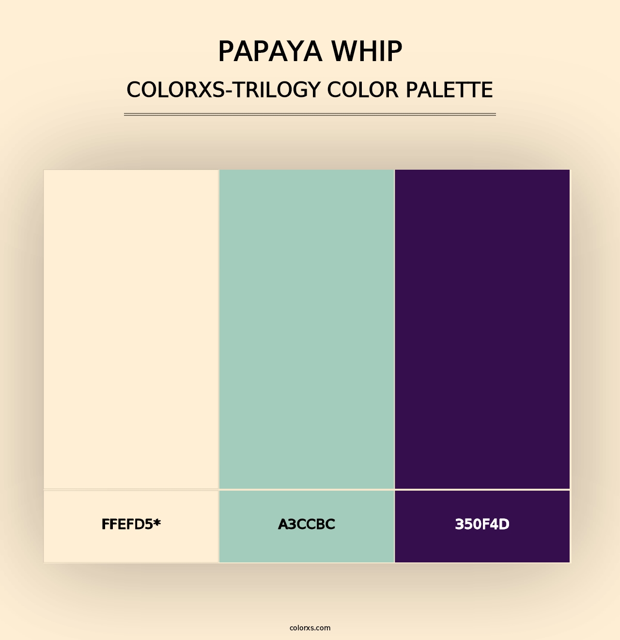 Papaya Whip - Colorxs Trilogy Palette