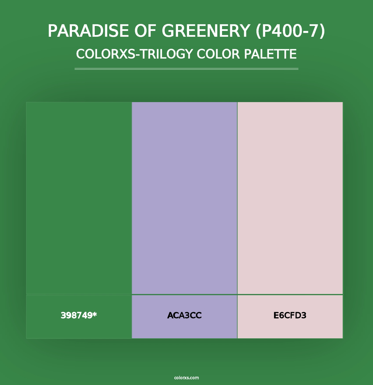 Paradise Of Greenery (P400-7) - Colorxs Trilogy Palette