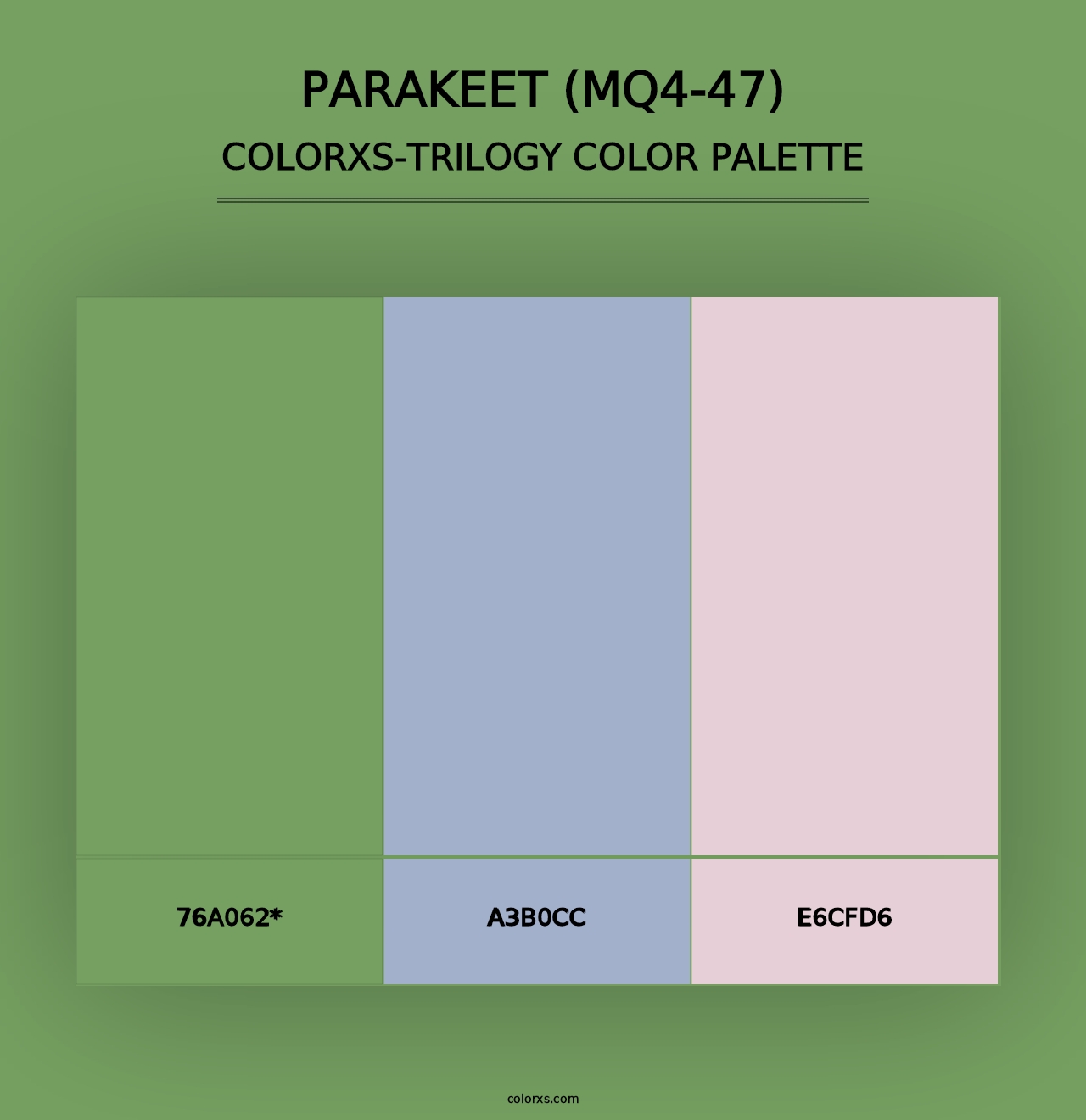 Parakeet (MQ4-47) - Colorxs Trilogy Palette