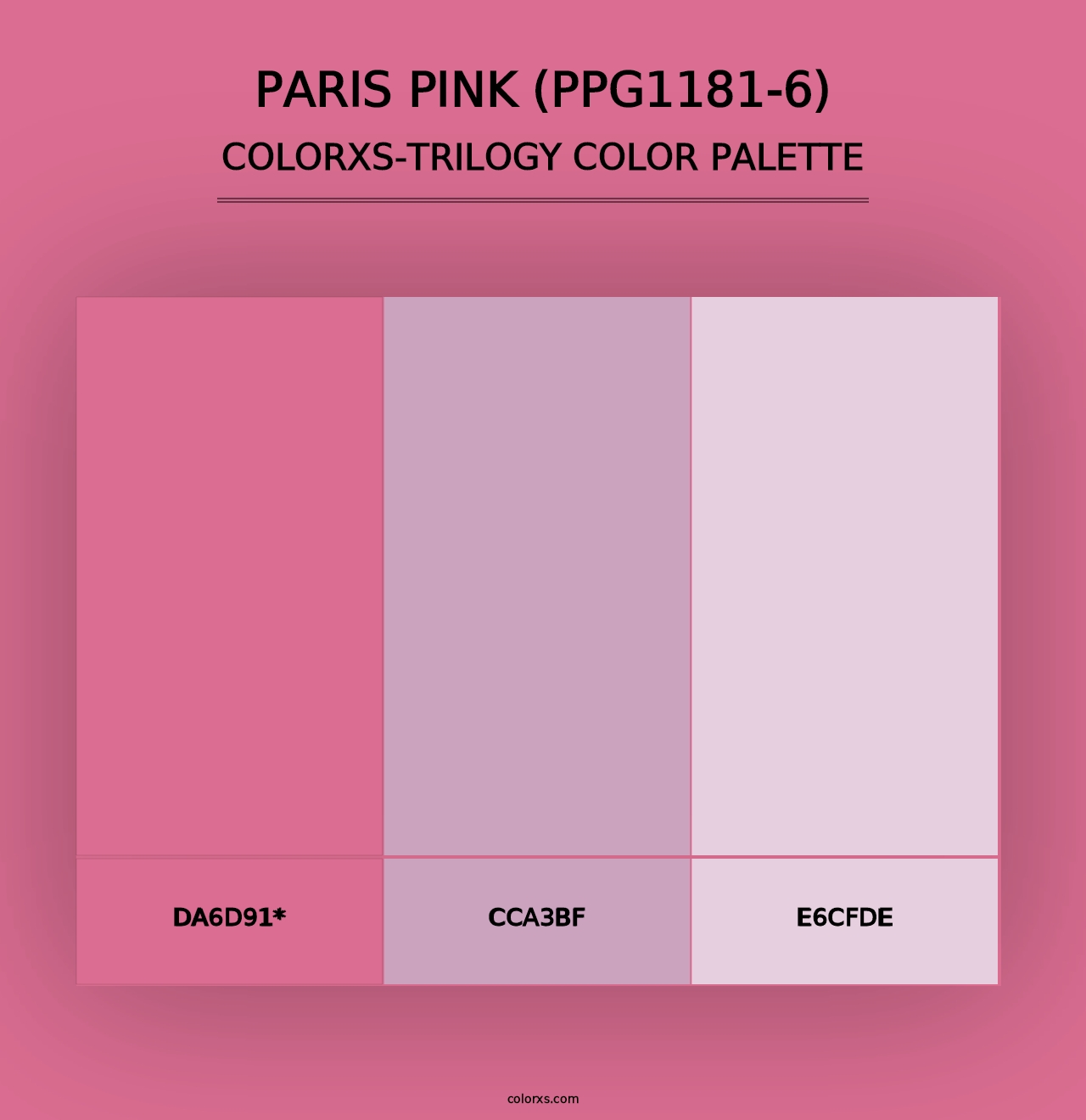 Paris Pink (PPG1181-6) - Colorxs Trilogy Palette