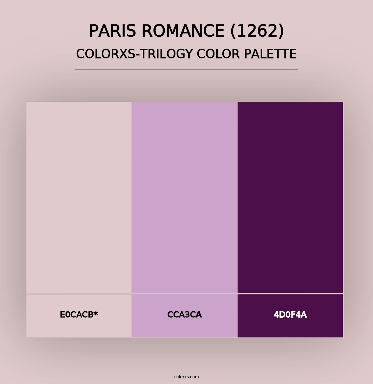 Paris Romance (1262) - Colorxs Trilogy Palette