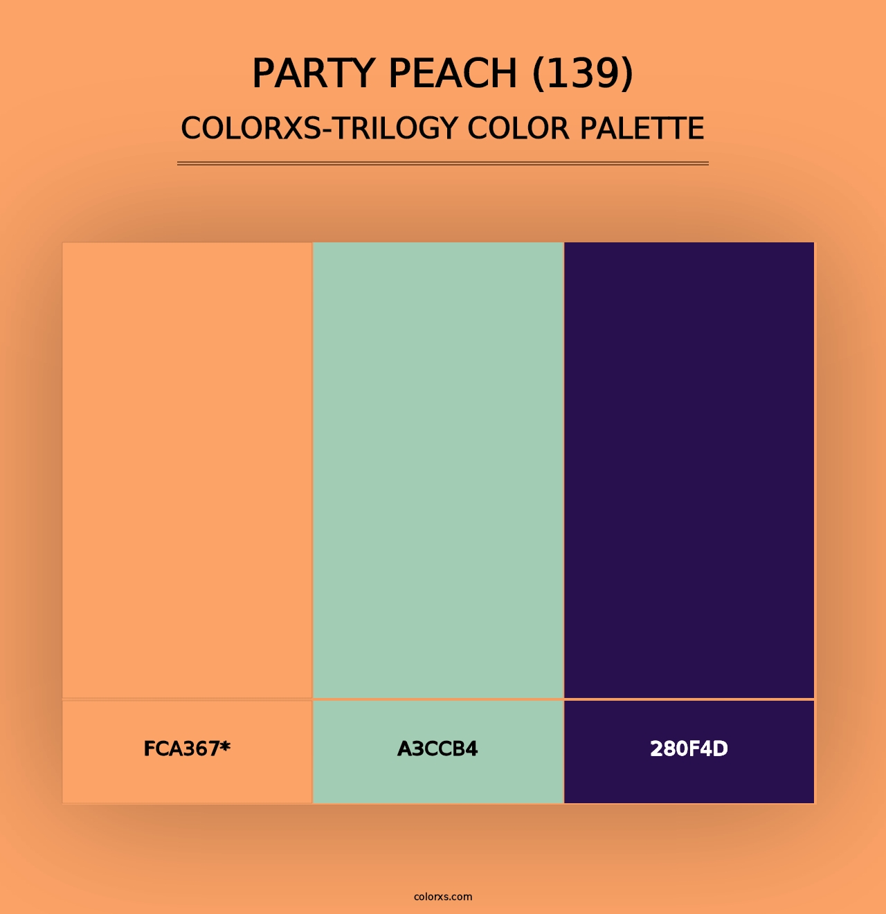 Party Peach (139) - Colorxs Trilogy Palette