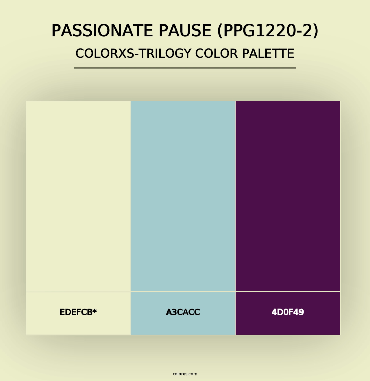 Passionate Pause (PPG1220-2) - Colorxs Trilogy Palette