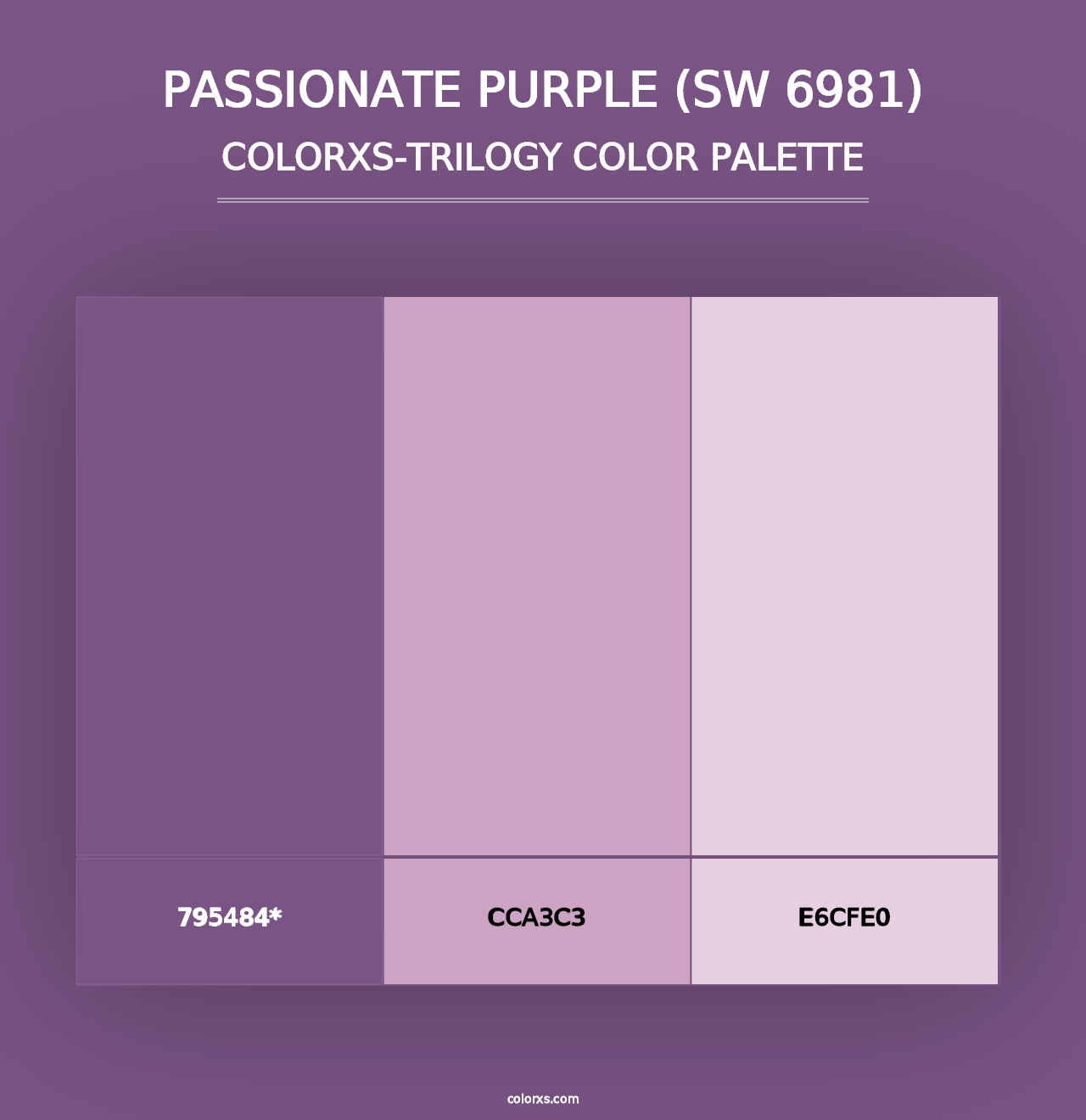 Passionate Purple (SW 6981) - Colorxs Trilogy Palette