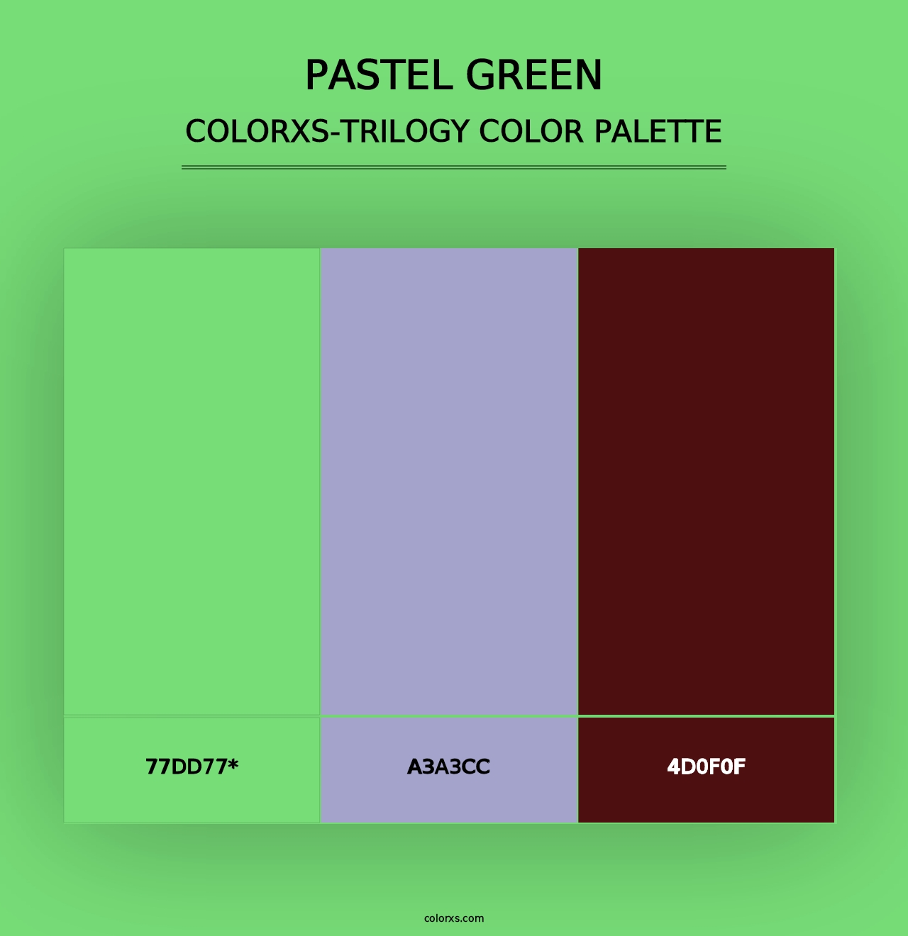 Pastel Green - Colorxs Trilogy Palette