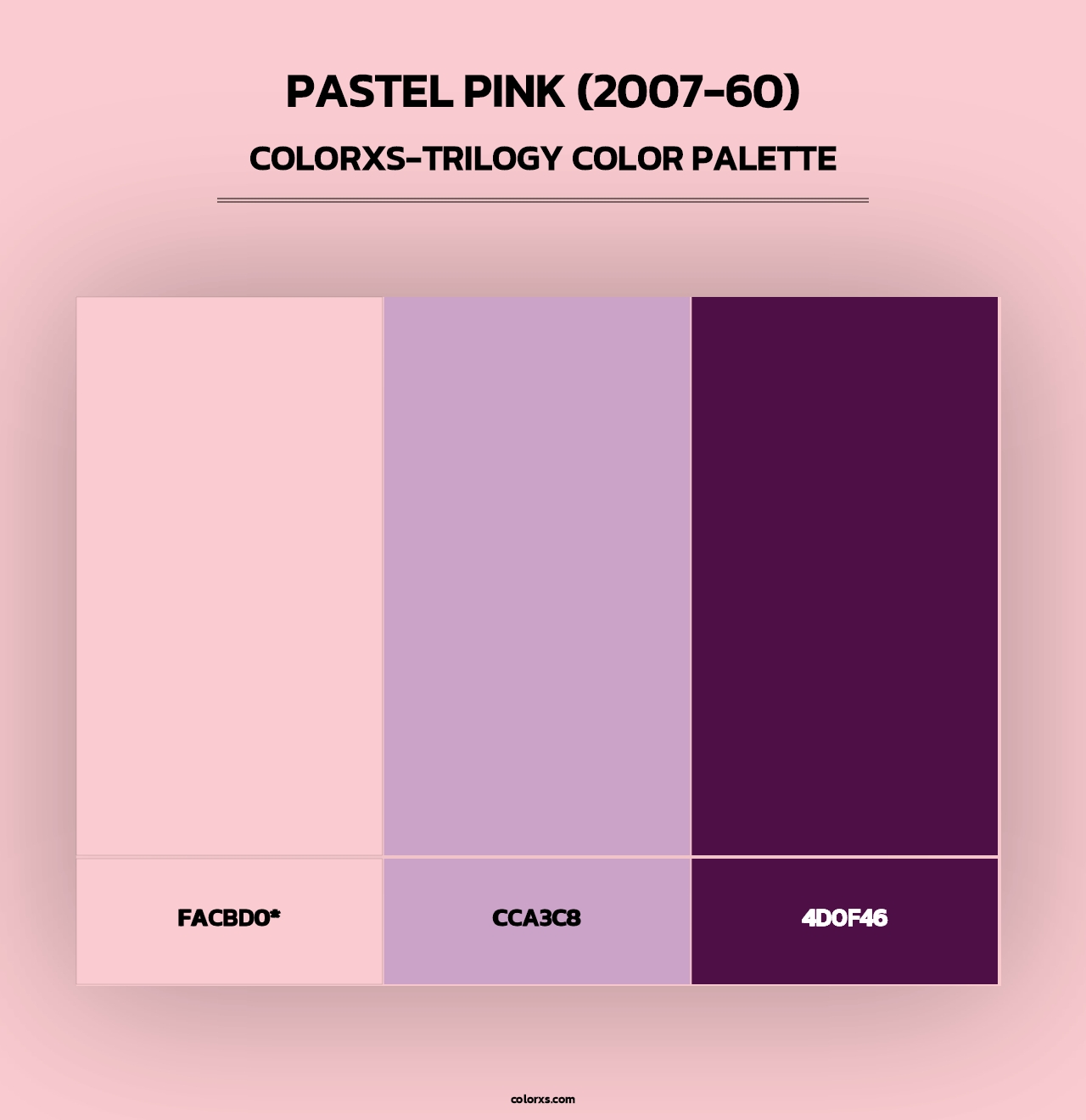 Pastel Pink (2007-60) - Colorxs Trilogy Palette