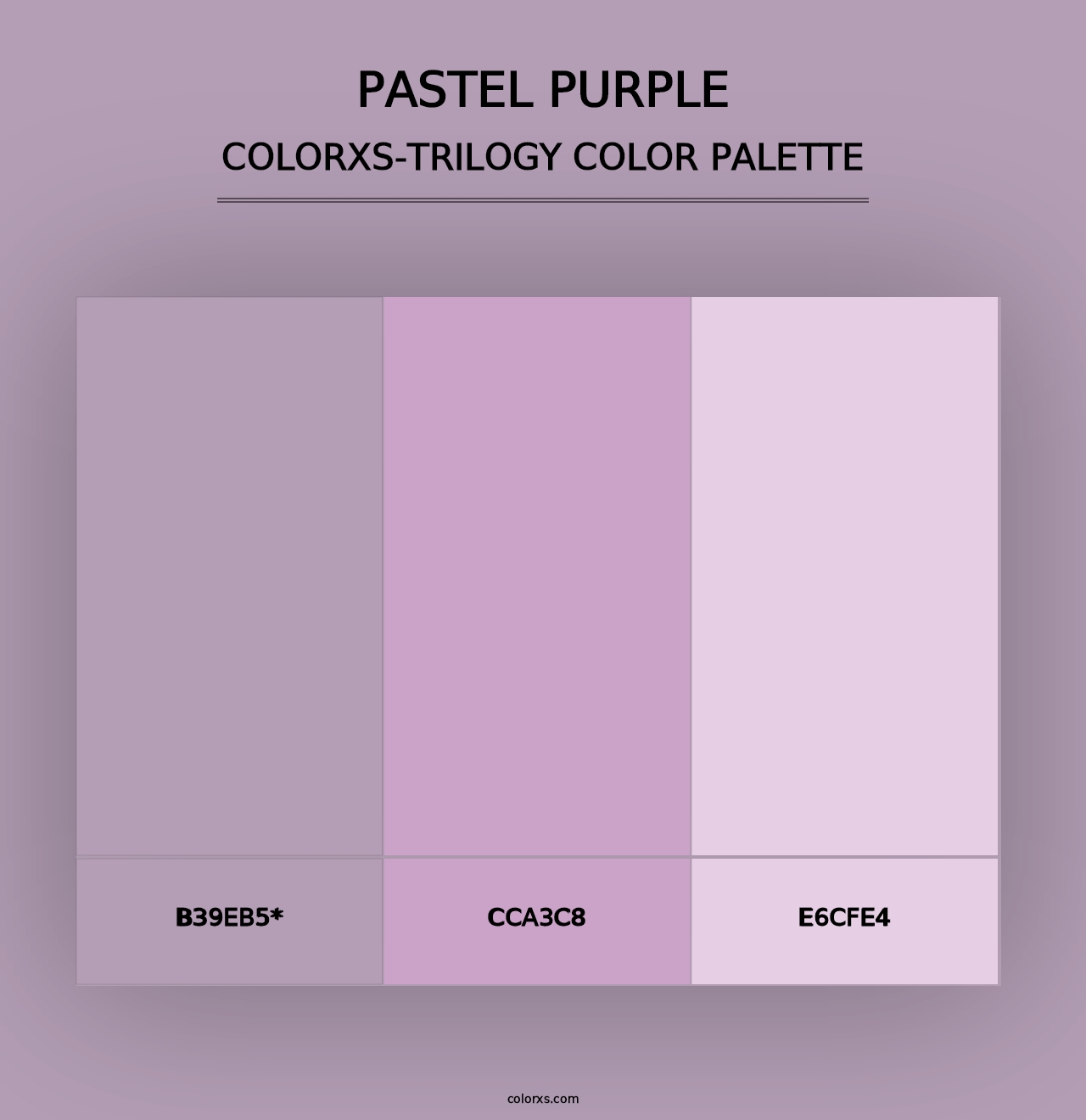 Pastel Purple - Colorxs Trilogy Palette