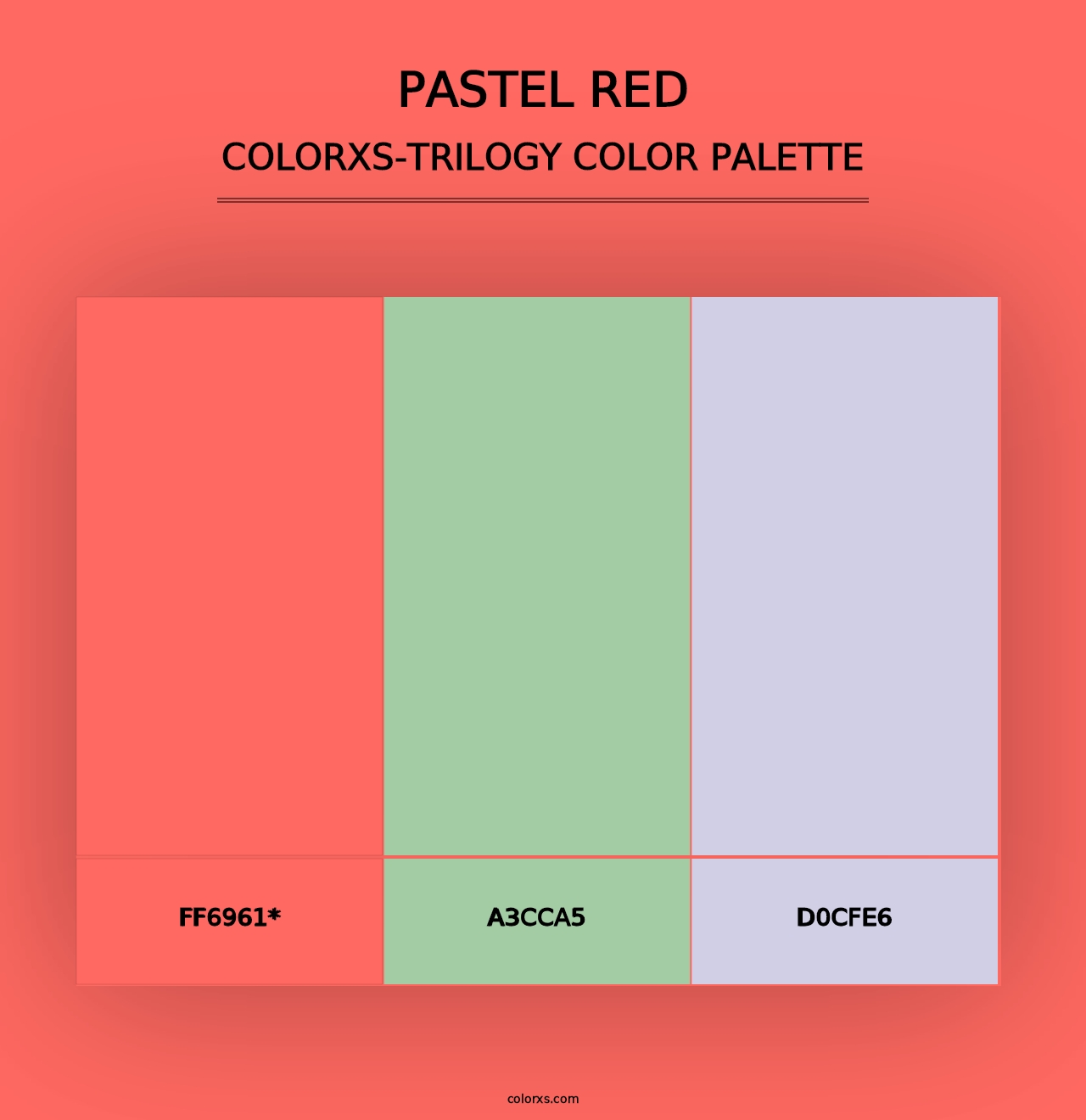 Pastel Red - Colorxs Trilogy Palette