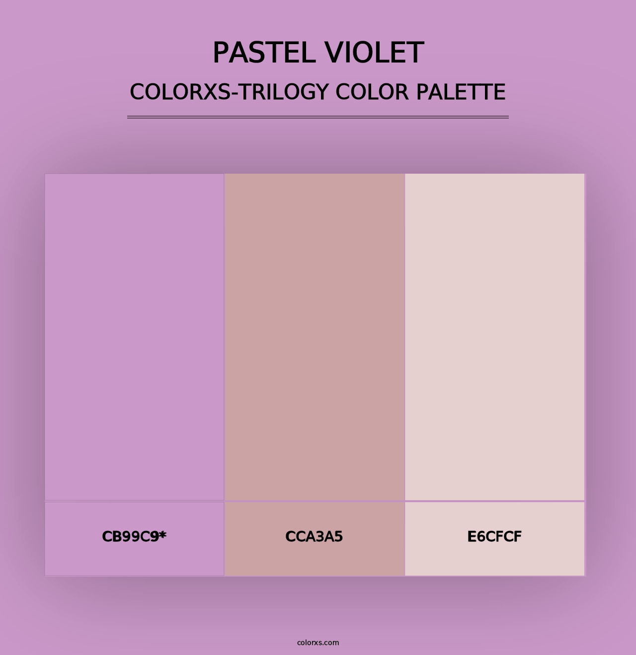 Pastel Violet - Colorxs Trilogy Palette