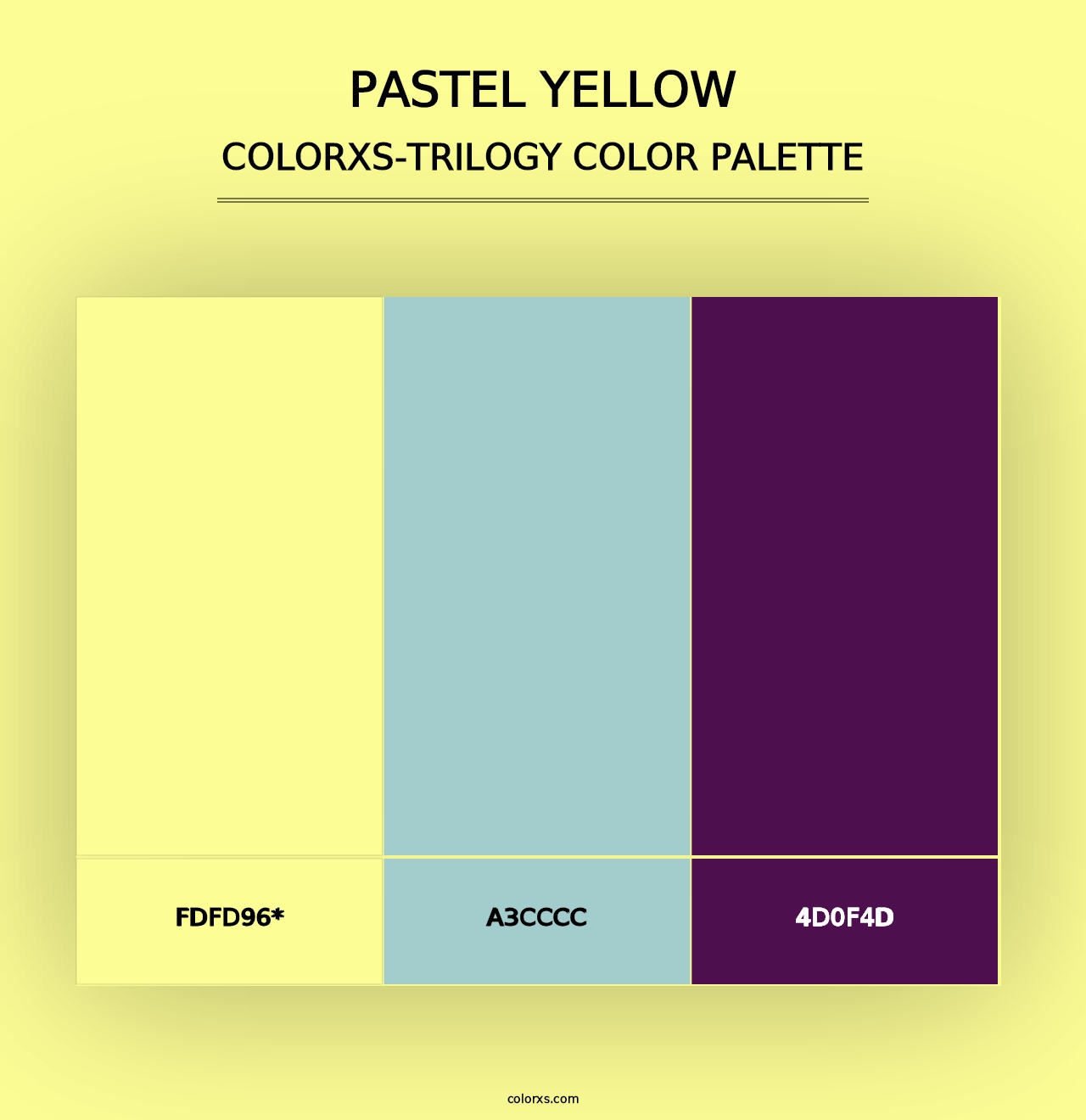 Pastel Yellow - Colorxs Trilogy Palette