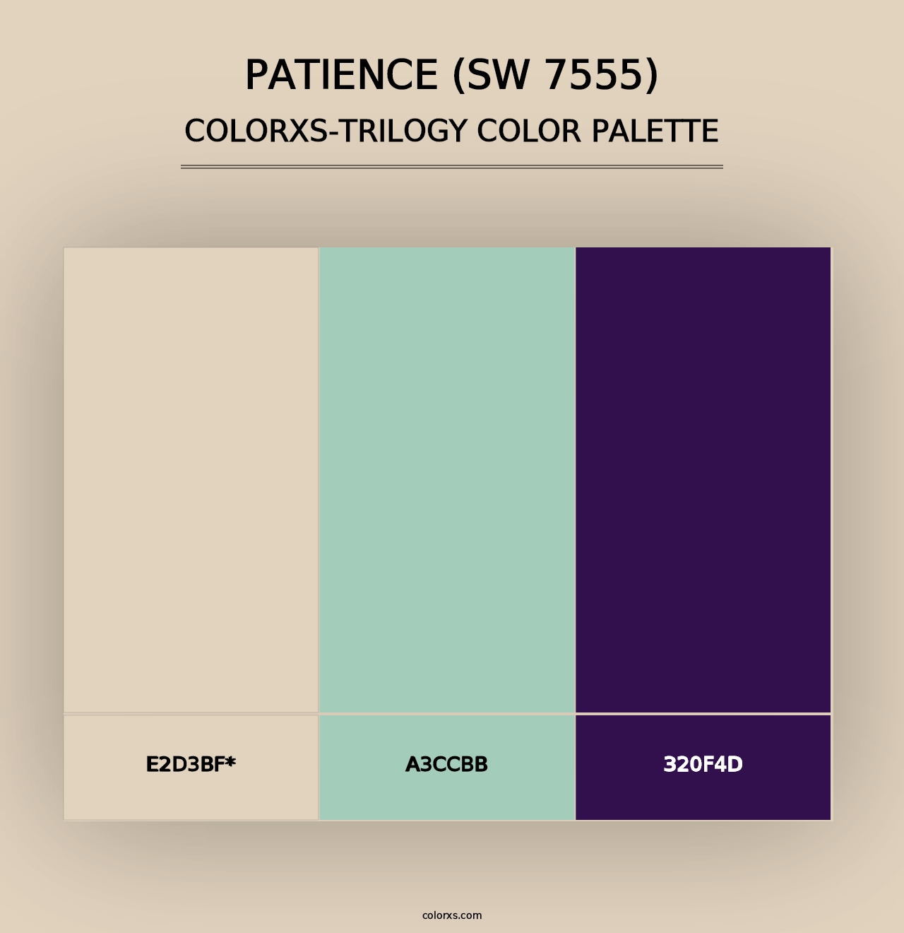 Patience (SW 7555) - Colorxs Trilogy Palette