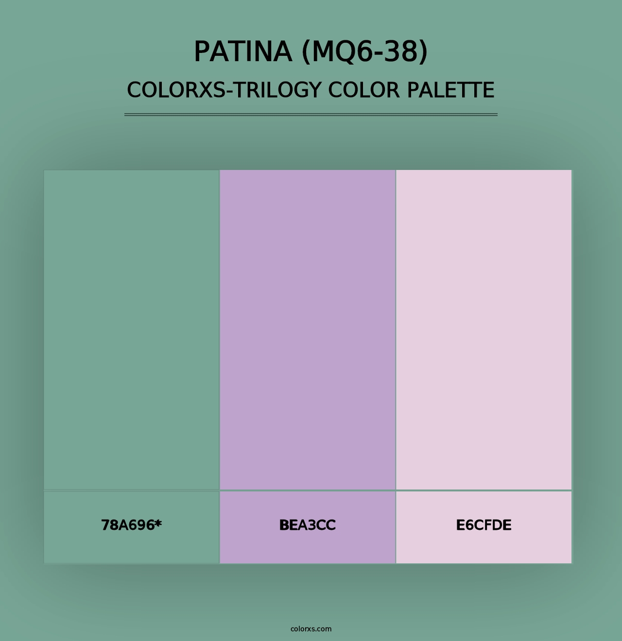 Patina (MQ6-38) - Colorxs Trilogy Palette