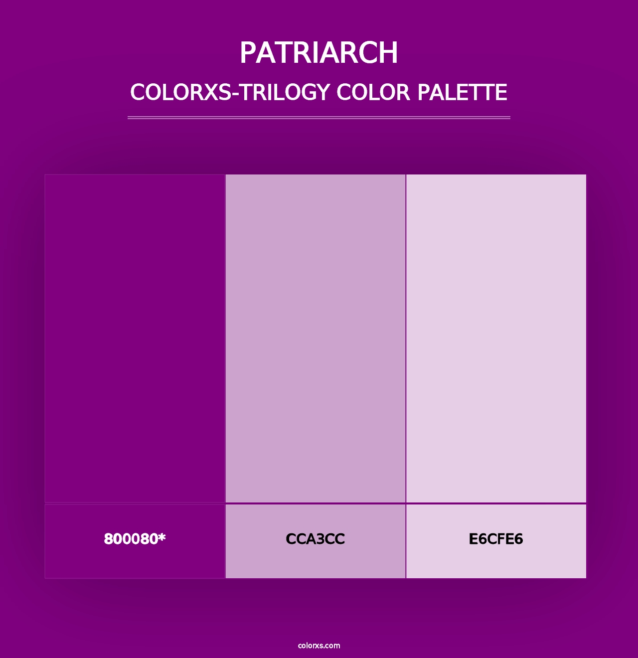 Patriarch - Colorxs Trilogy Palette