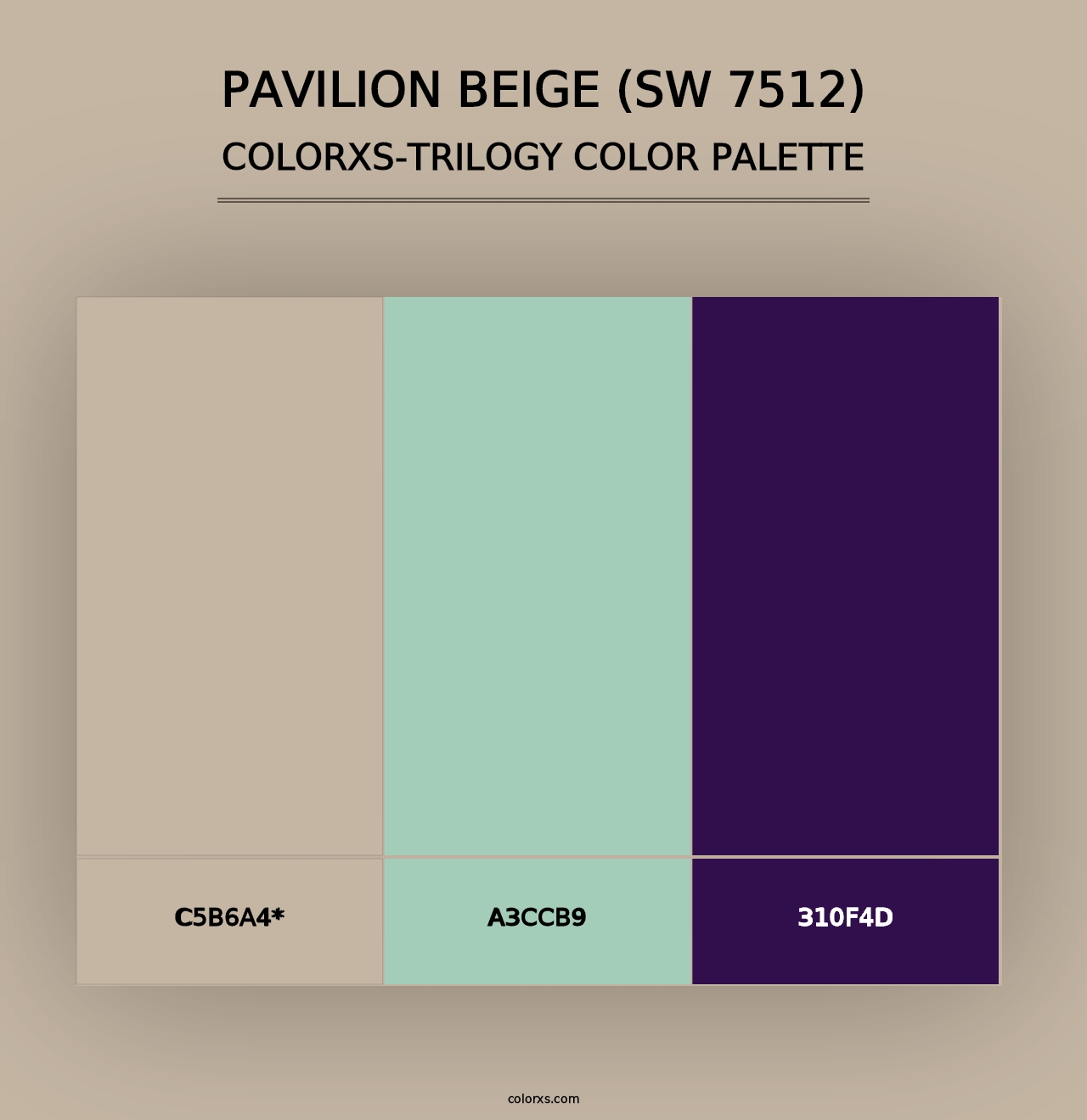 Pavilion Beige (SW 7512) - Colorxs Trilogy Palette