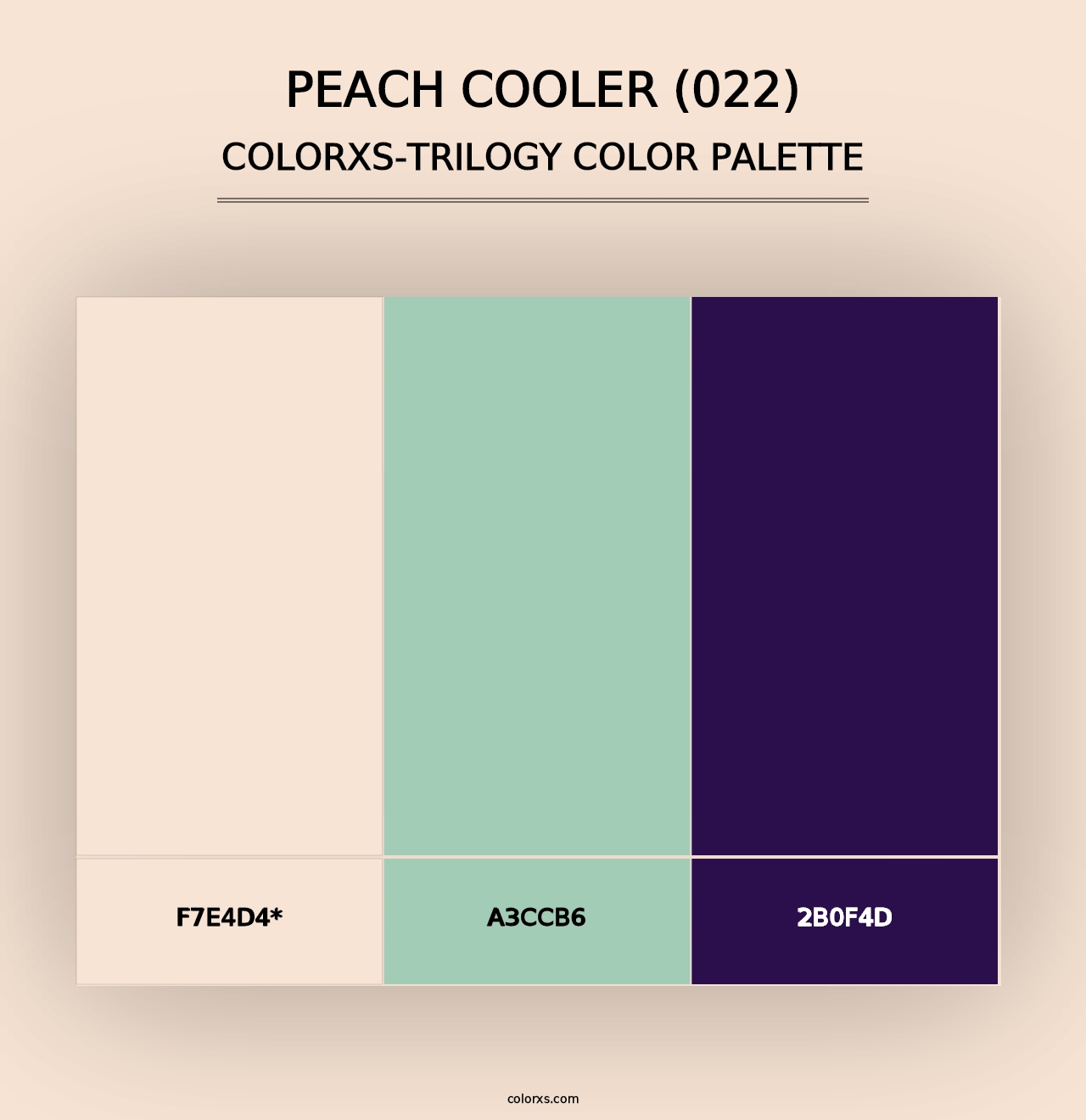 Peach Cooler (022) - Colorxs Trilogy Palette