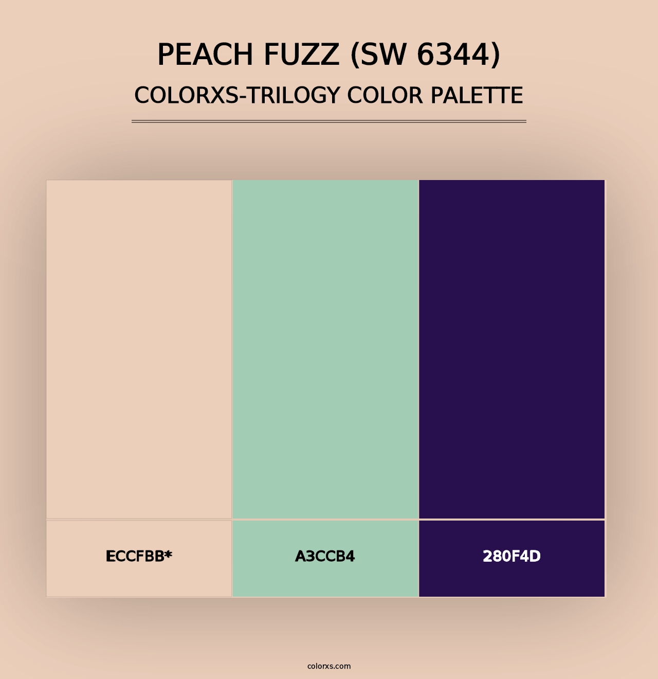 Peach Fuzz (SW 6344) - Colorxs Trilogy Palette