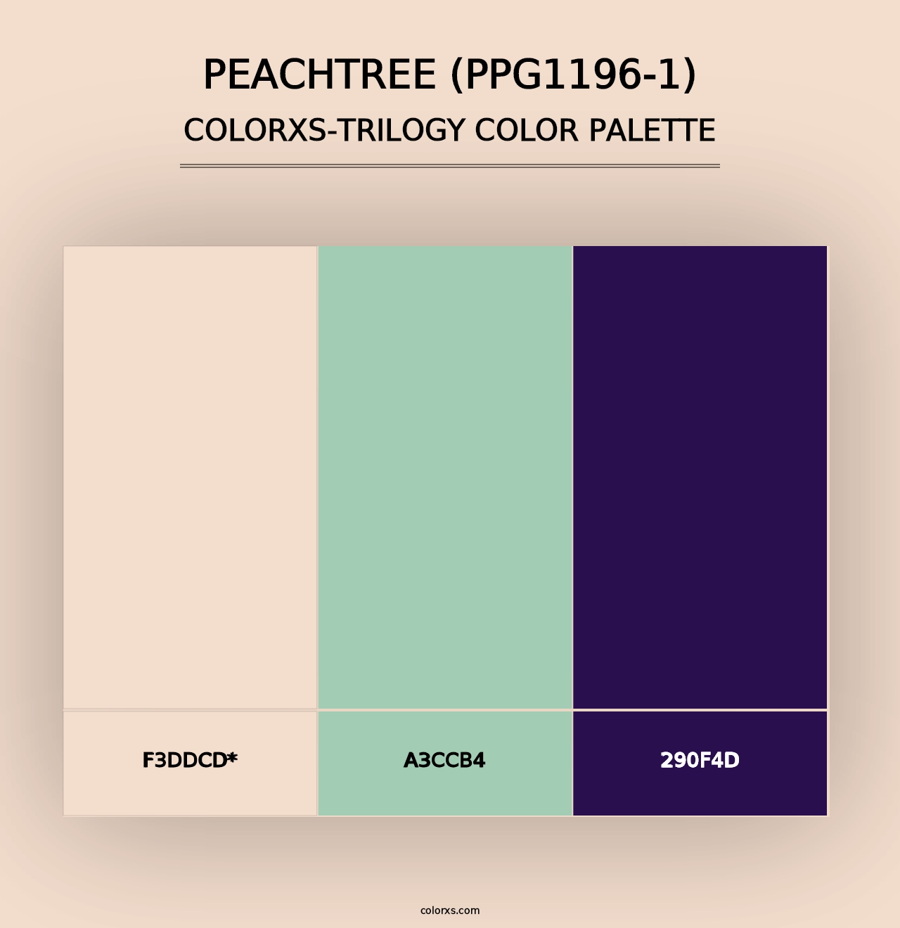 Peachtree (PPG1196-1) - Colorxs Trilogy Palette