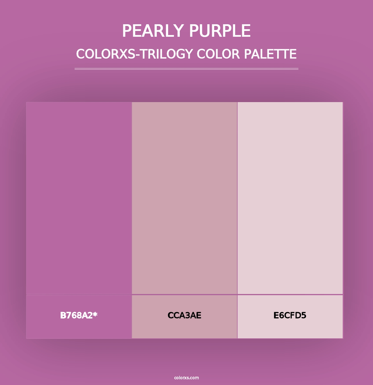 Pearly Purple - Colorxs Trilogy Palette