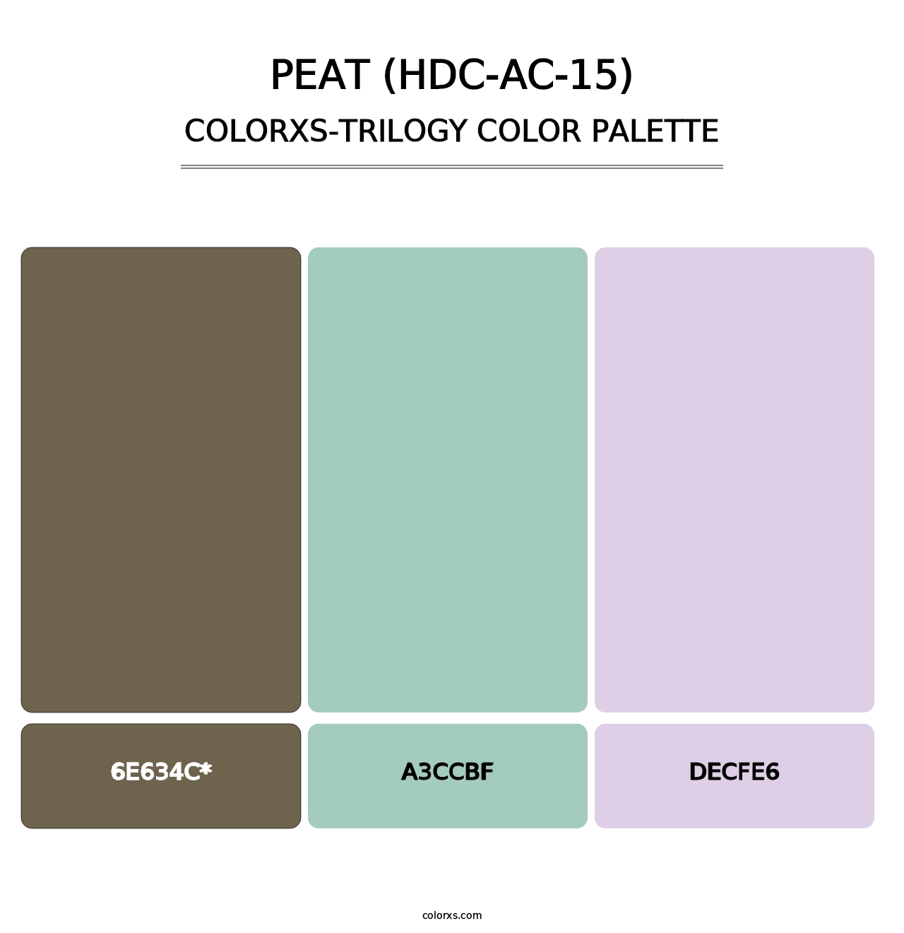 Peat (HDC-AC-15) - Colorxs Trilogy Palette