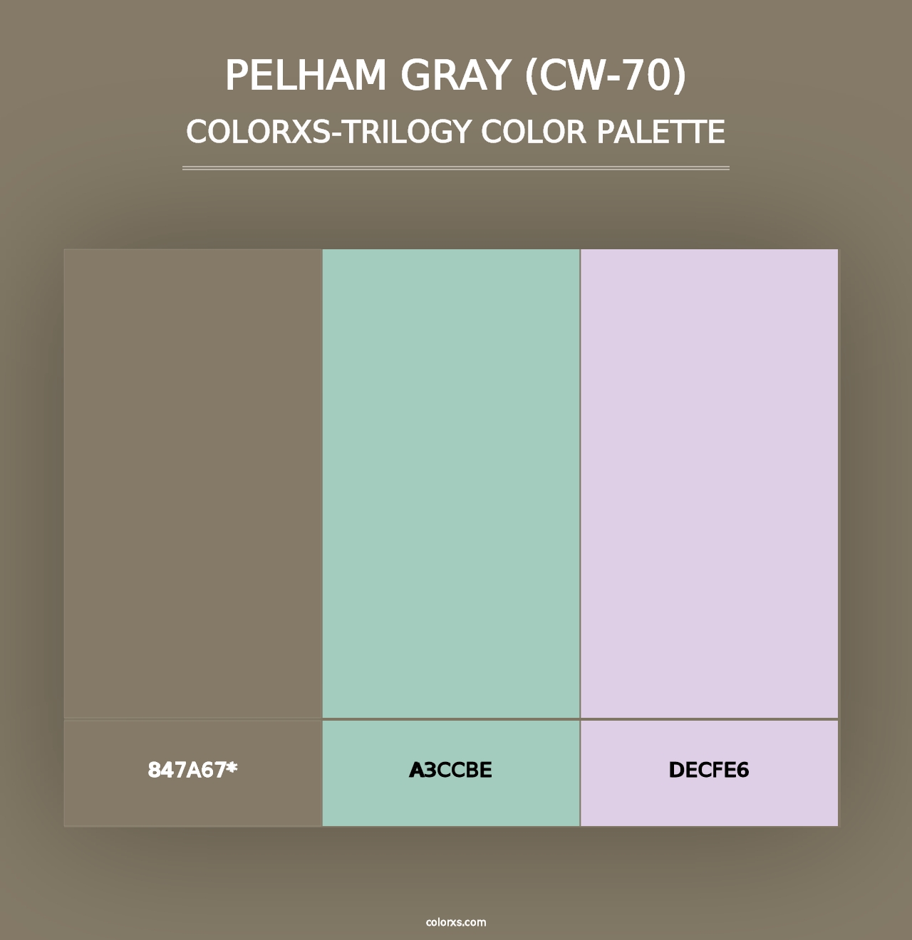 Pelham Gray (CW-70) - Colorxs Trilogy Palette