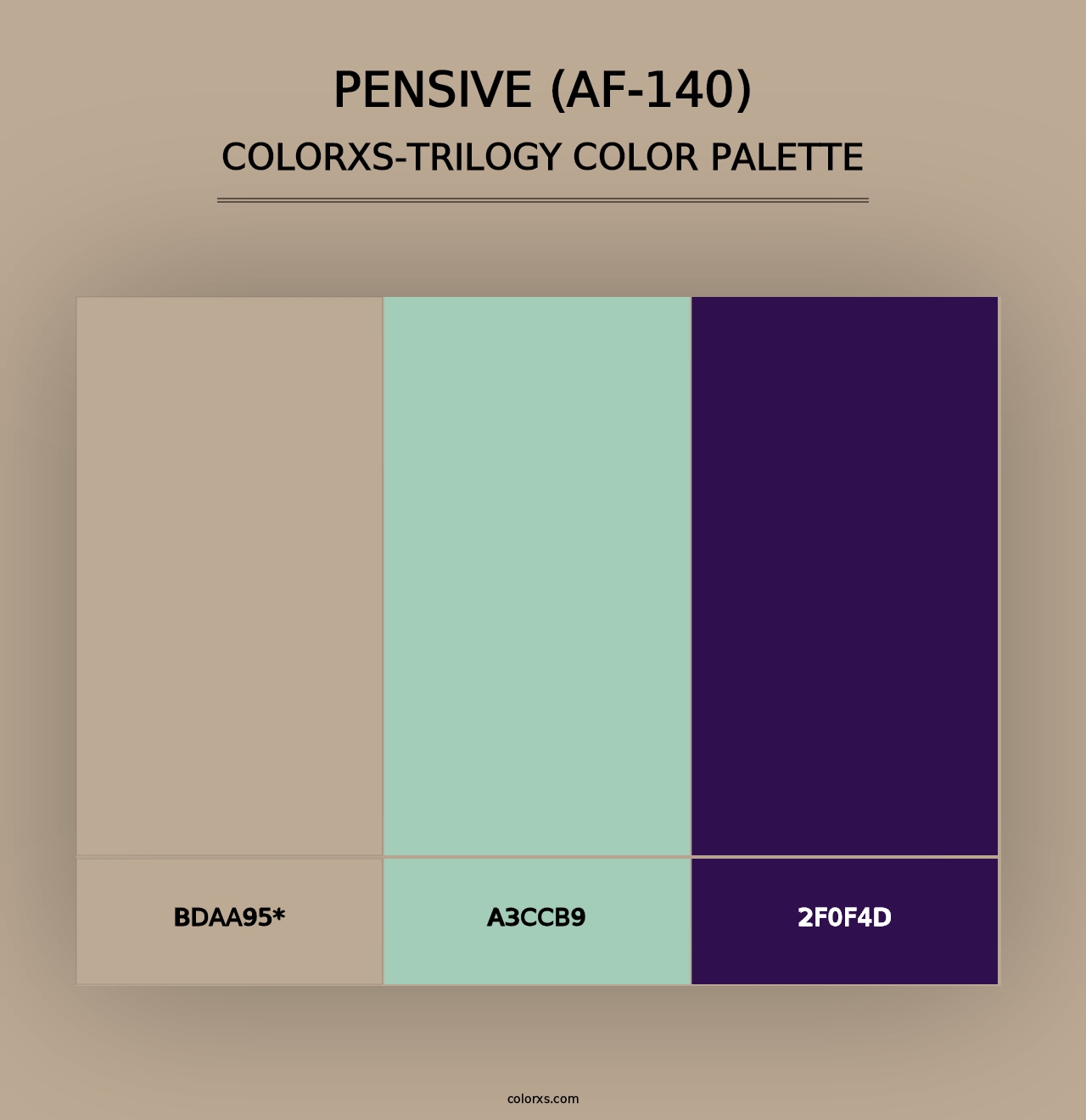 Pensive (AF-140) - Colorxs Trilogy Palette