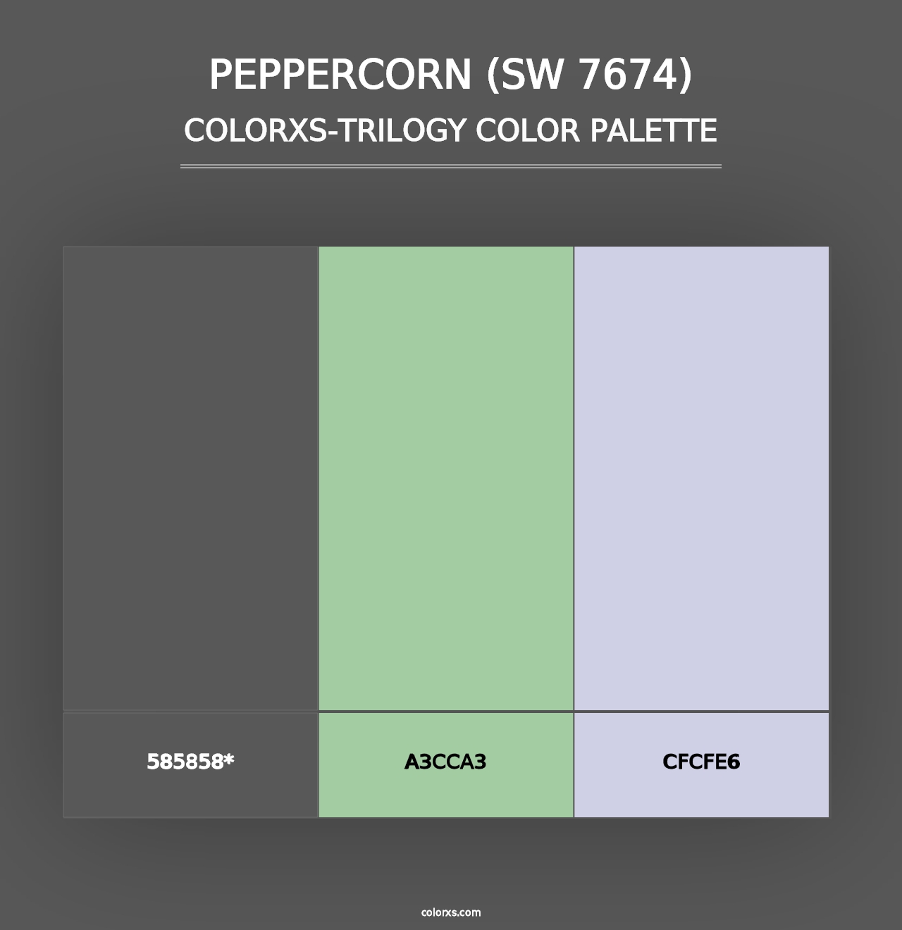 Peppercorn (SW 7674) - Colorxs Trilogy Palette