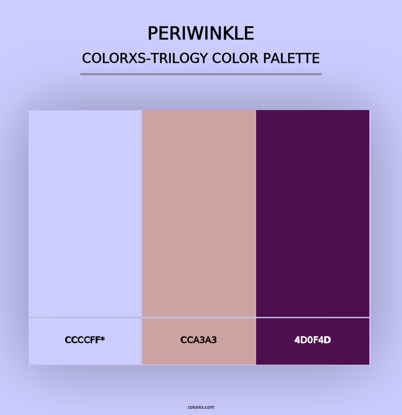 Periwinkle - Colorxs Trilogy Palette