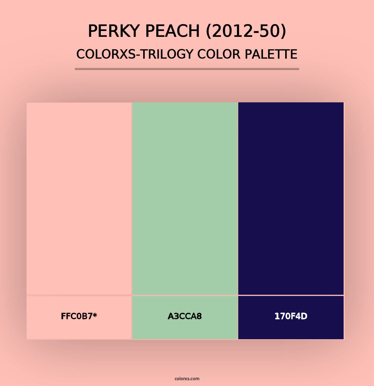 Perky Peach (2012-50) - Colorxs Trilogy Palette