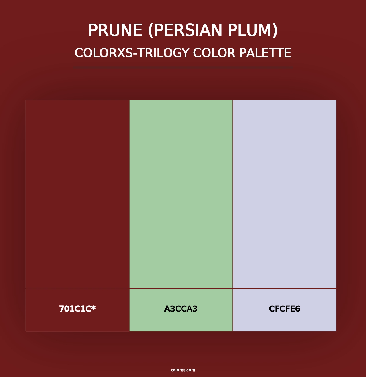 Prune (Persian Plum) - Colorxs Trilogy Palette