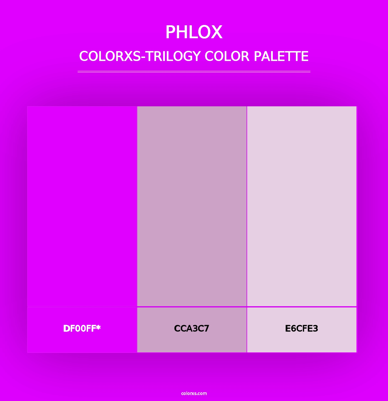 Phlox - Colorxs Trilogy Palette