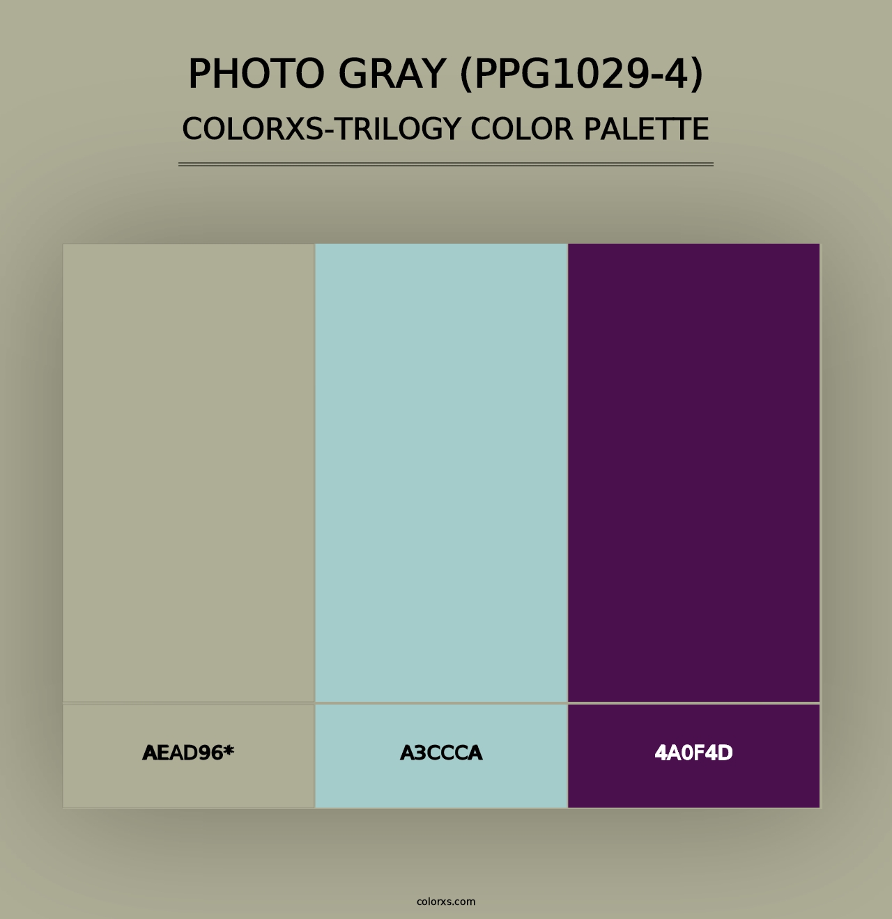 Photo Gray (PPG1029-4) - Colorxs Trilogy Palette