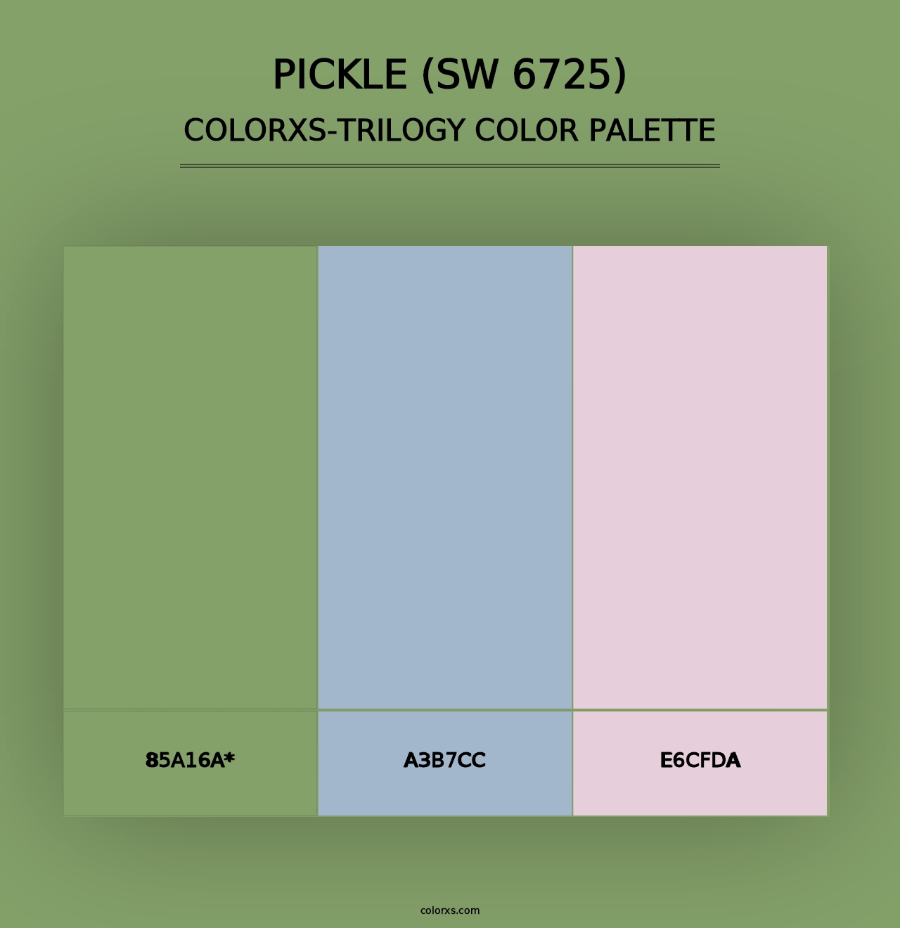 Pickle (SW 6725) - Colorxs Trilogy Palette