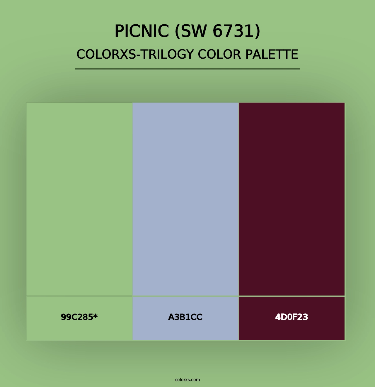 Picnic (SW 6731) - Colorxs Trilogy Palette