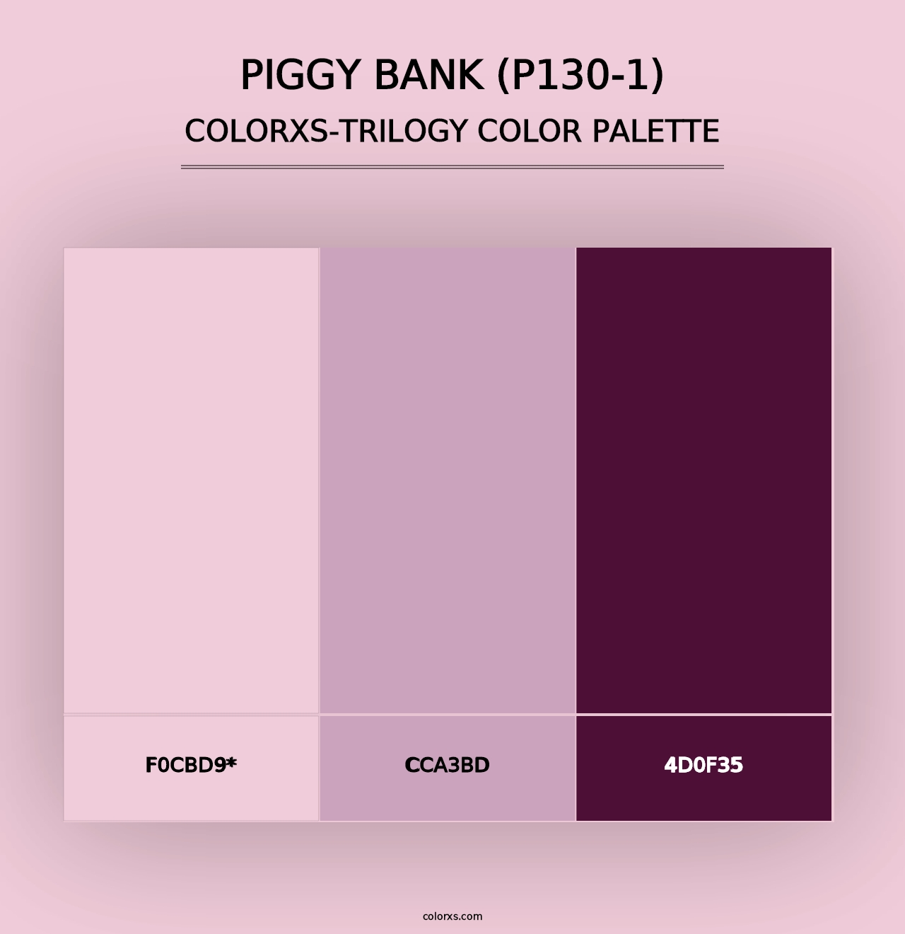 Piggy Bank (P130-1) - Colorxs Trilogy Palette